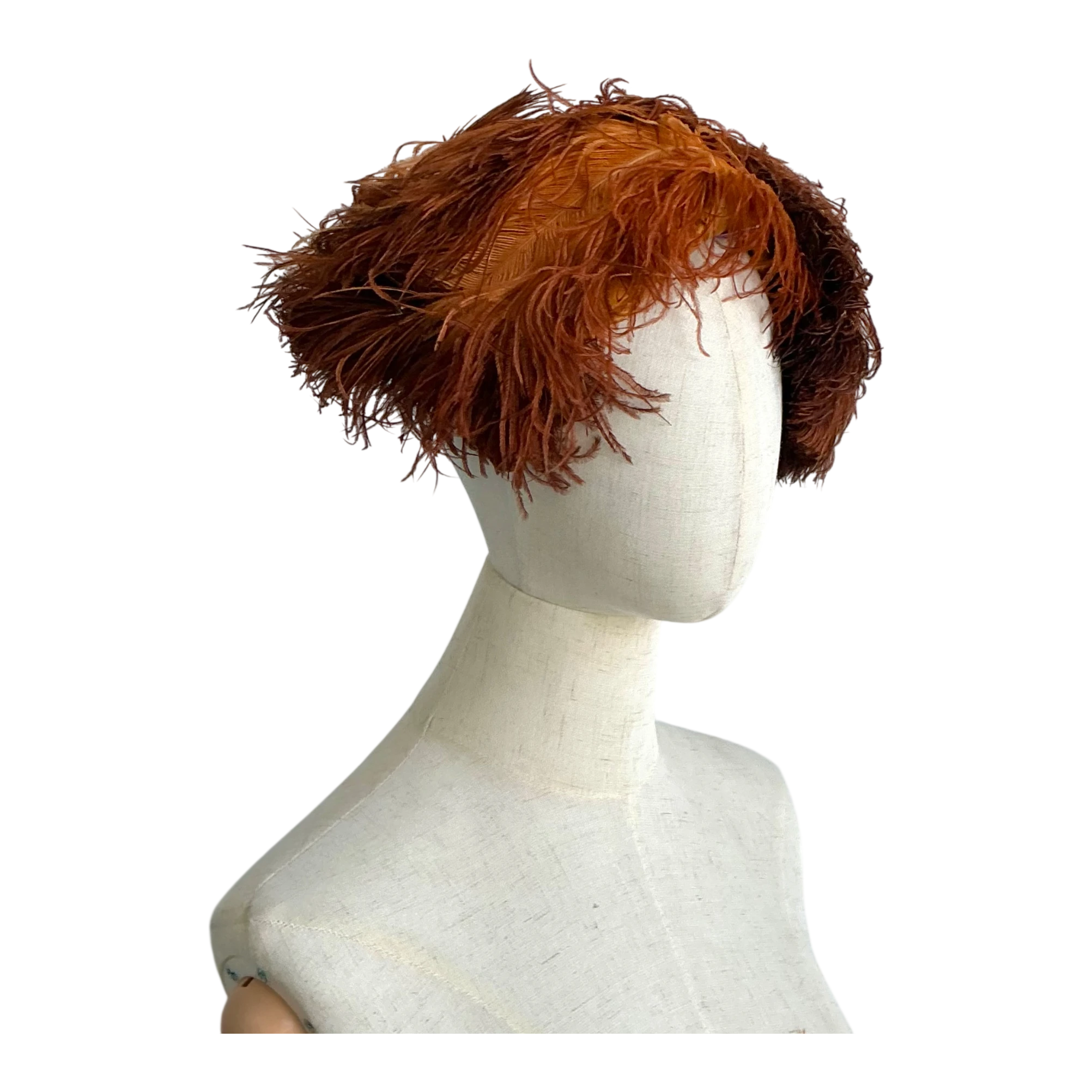 Vintage 1950s Ostrich Feather Hat — additional photo 1