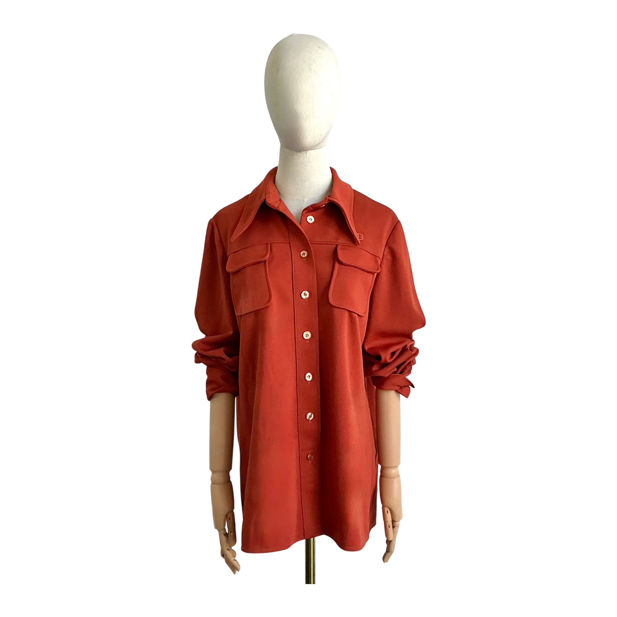 Vintage 70s Givenchy Sport Double Knit Shirt Jacket — additional photo 1