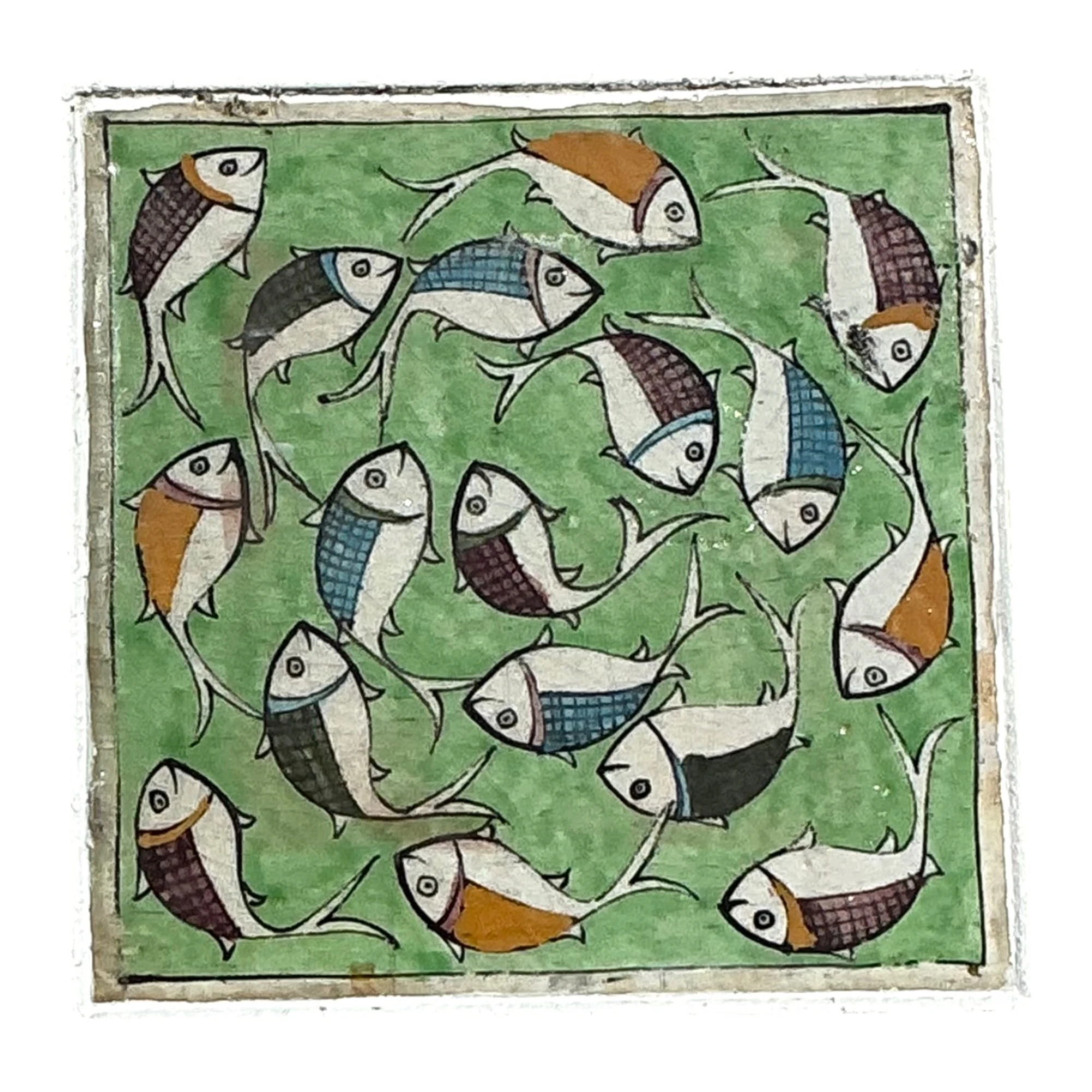 Vintage Hand Painted Fish Tile — additional photo 1