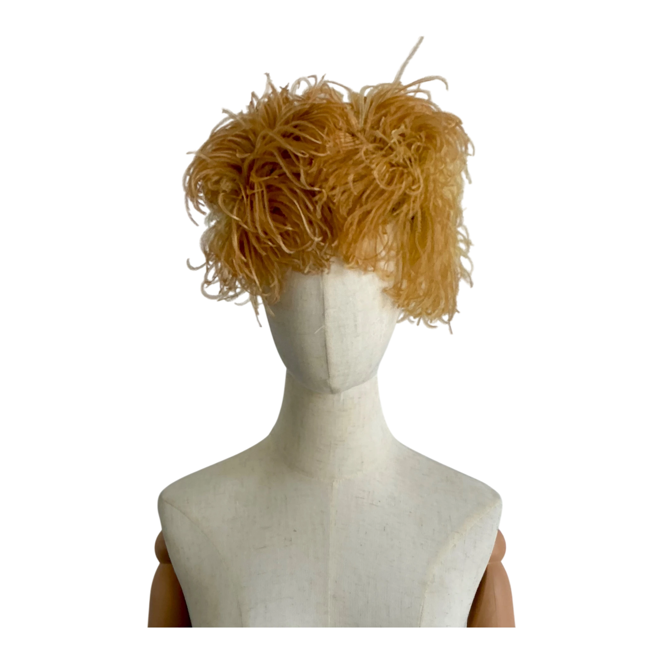 Vintage Ostrich Feather Hat With Velvet Bow — additional photo 1
