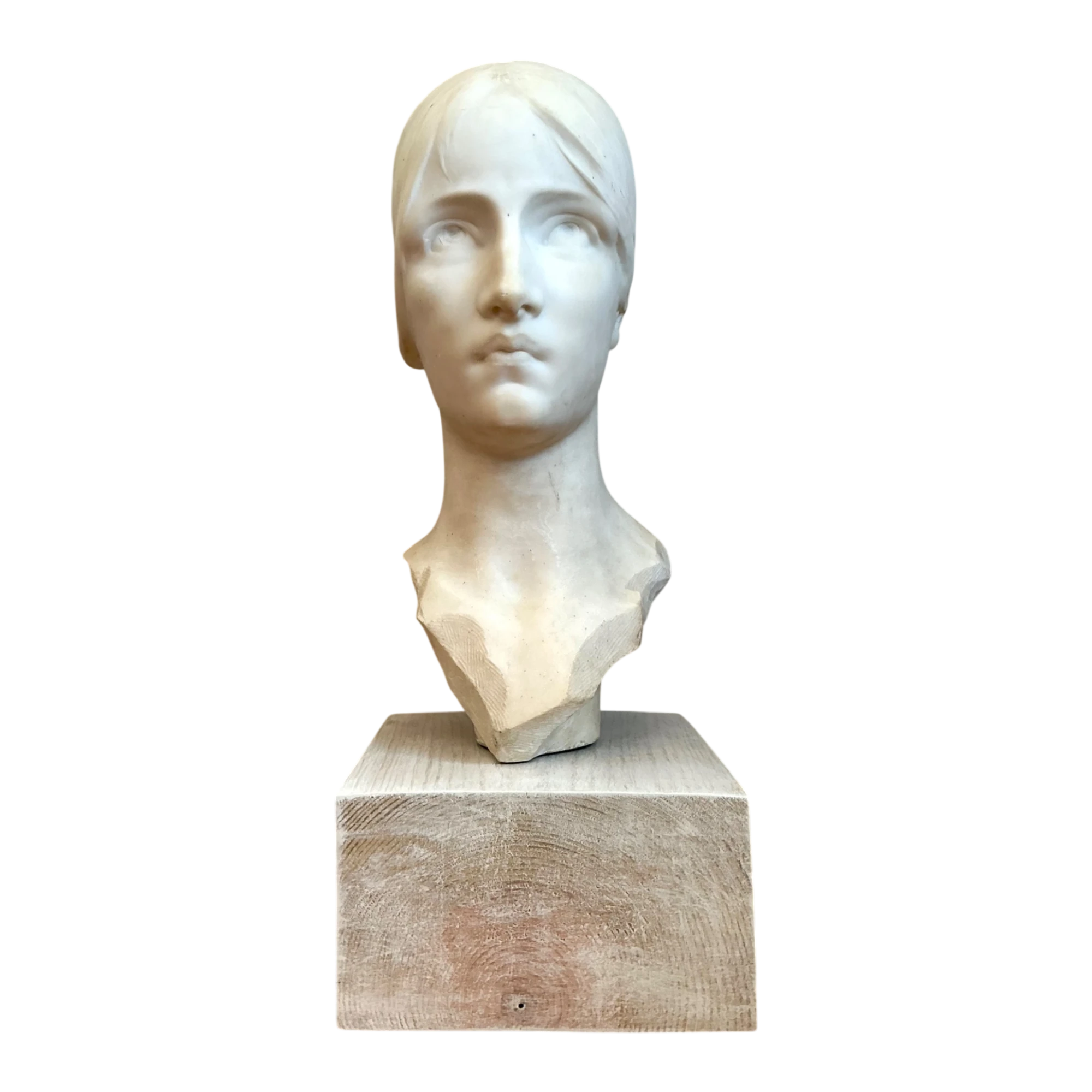 Vintage Carved Marble Head Sculpture — additional photo 1