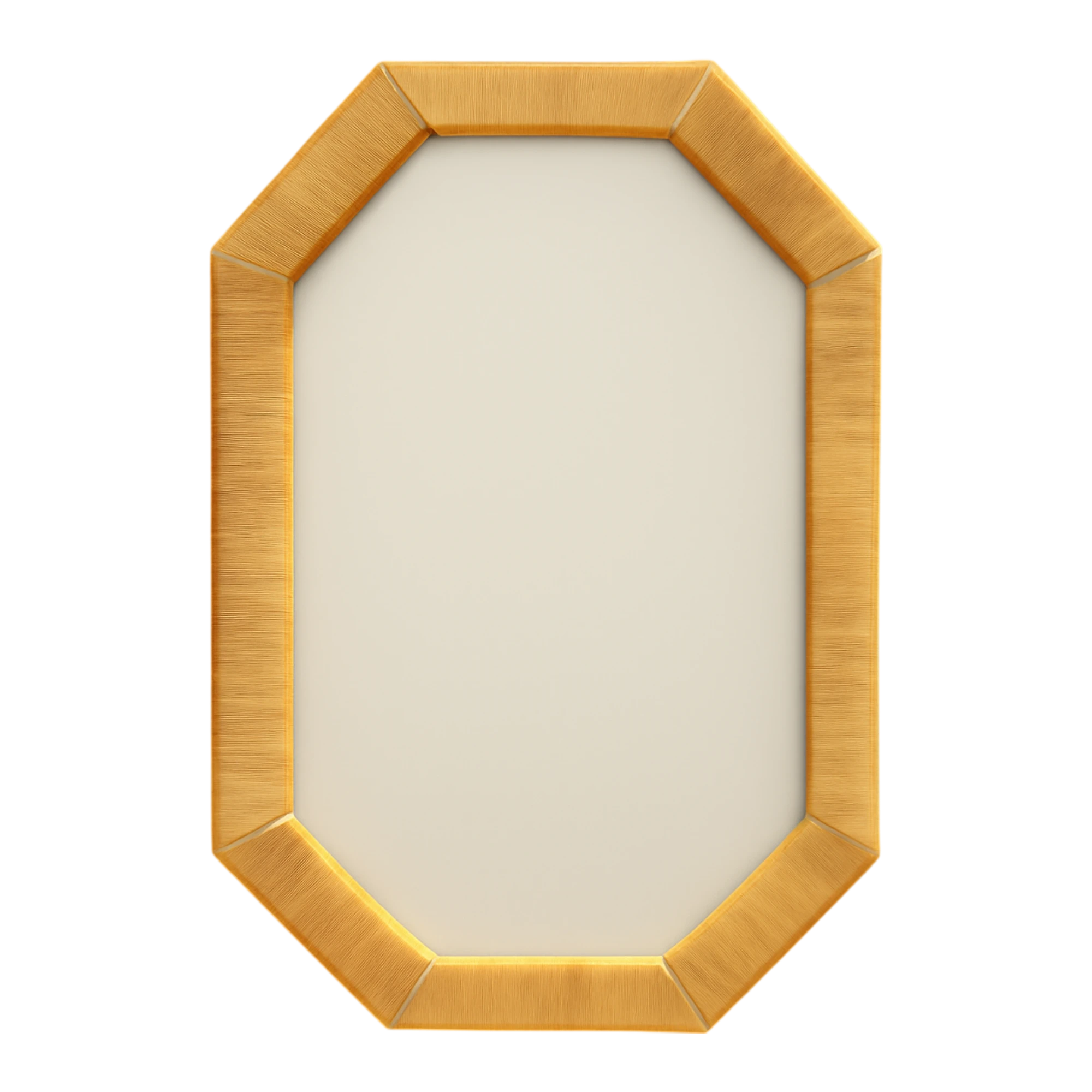 Vintage Octagonal Rattan Wrapped Wall Mirror — additional photo 1