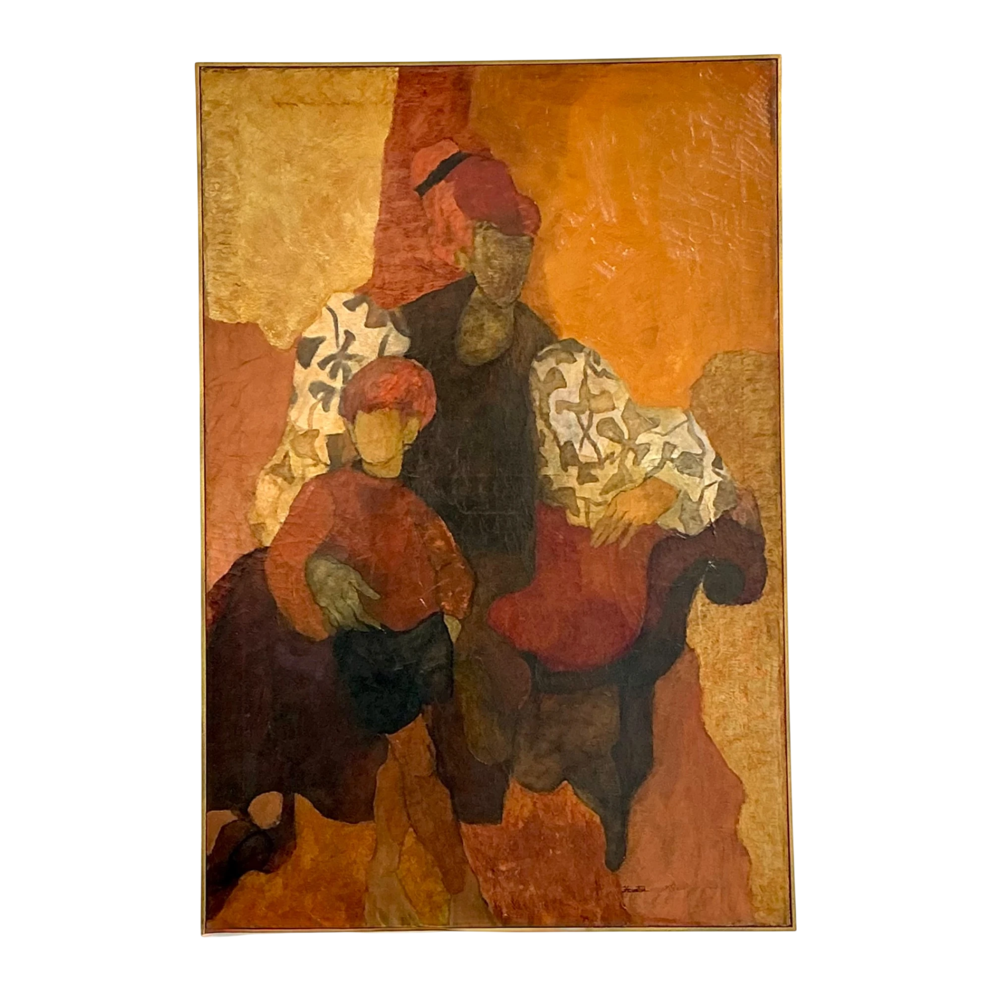 Vintage Abstract Figurative Painting — additional photo 1