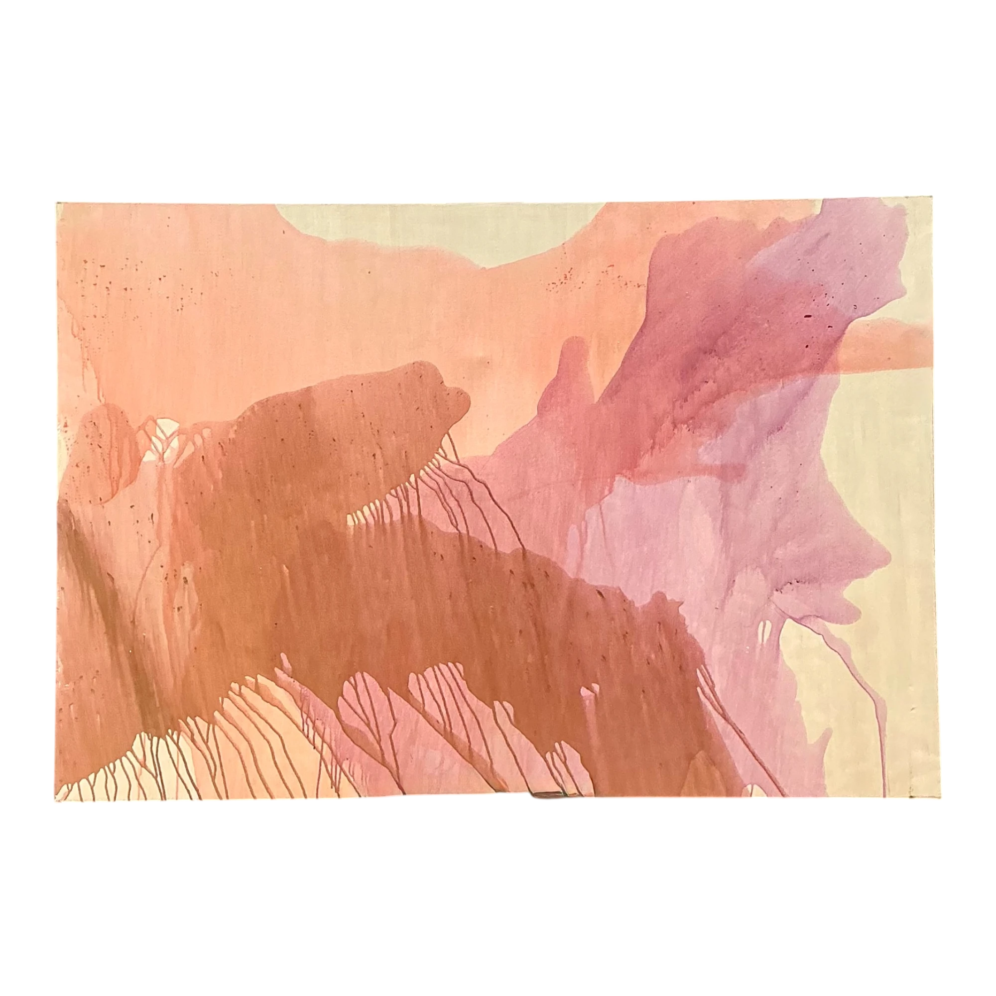 Monumental Vintage Abstract Expressionist Painting On Canvas — additional photo 1