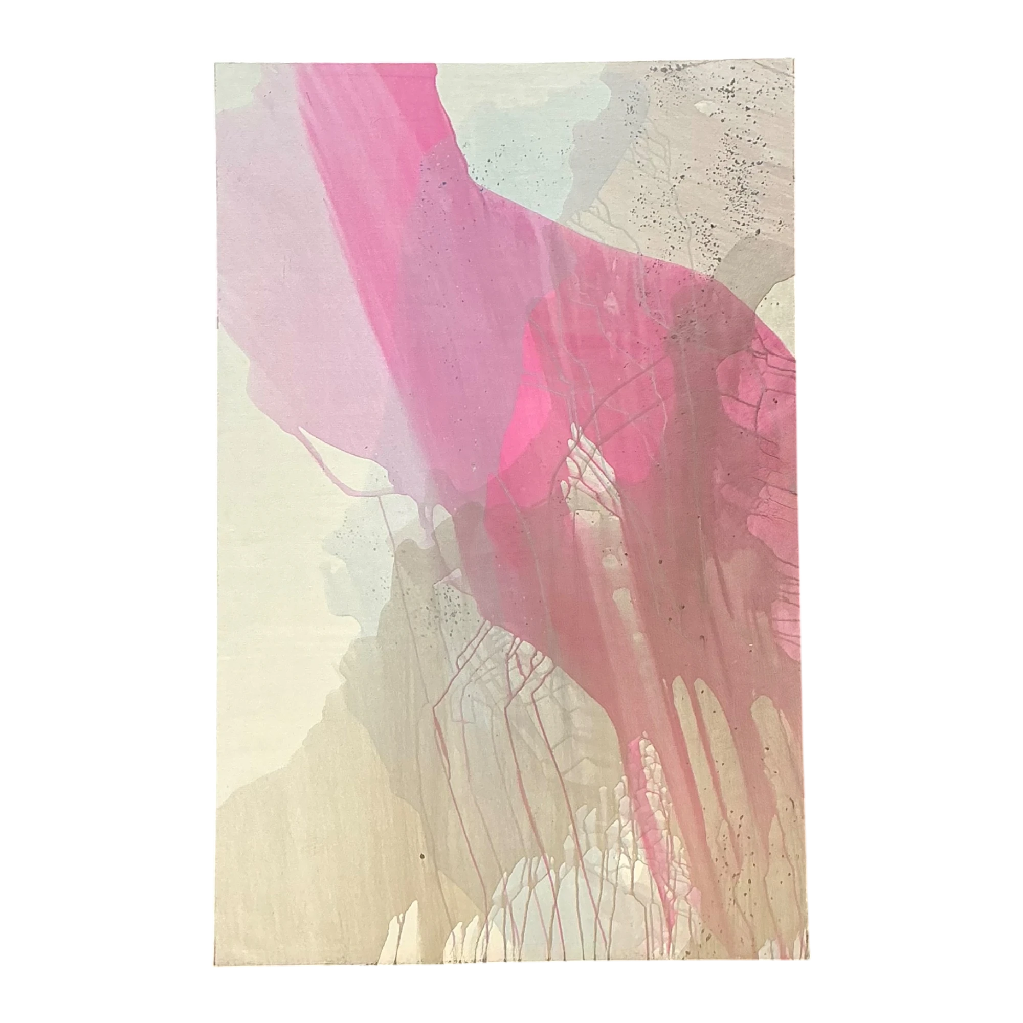 Vintage Monumental Abstract Expressionist Painting on Canvas — additional photo 1