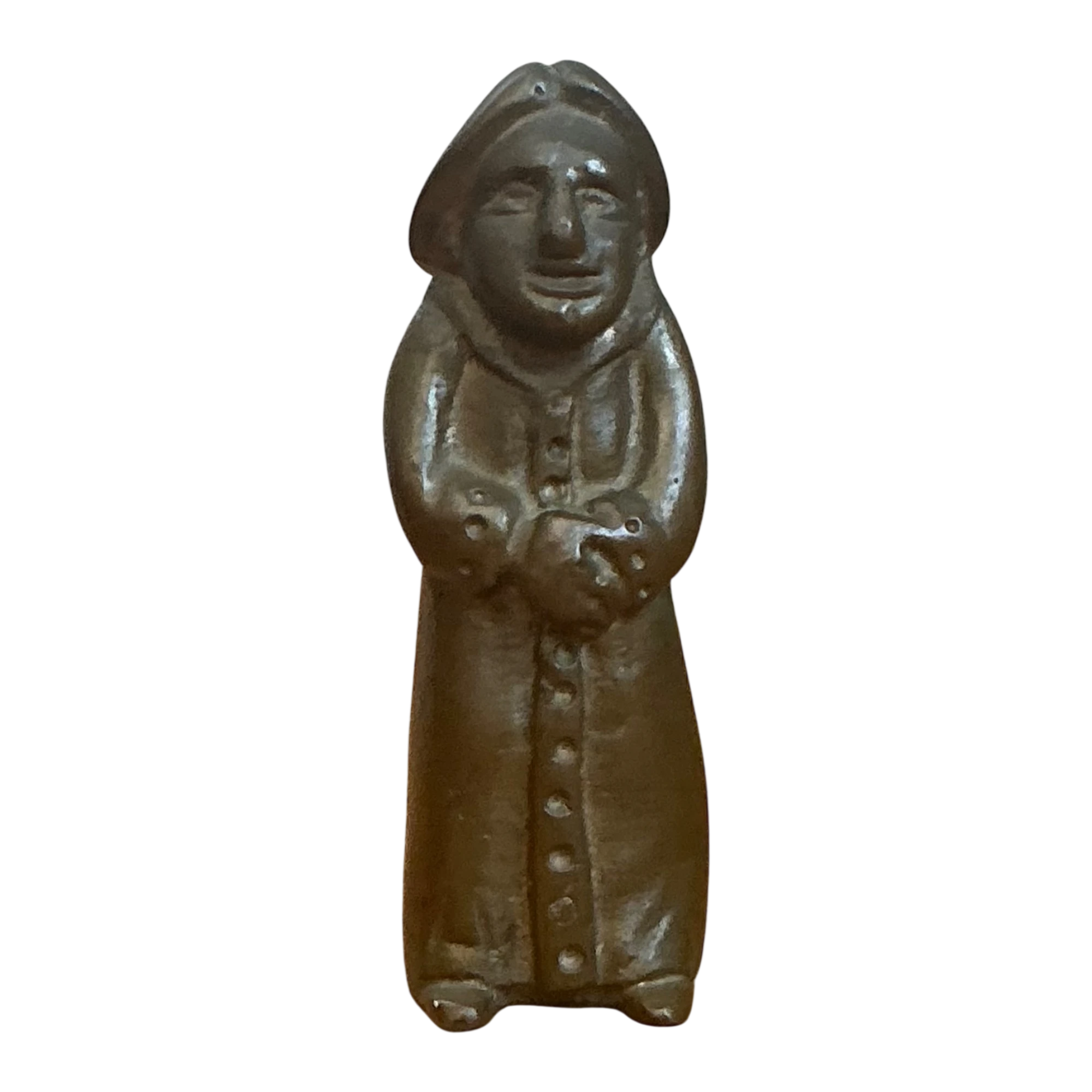 Antique Bronze Monk Sculpture — additional photo 1