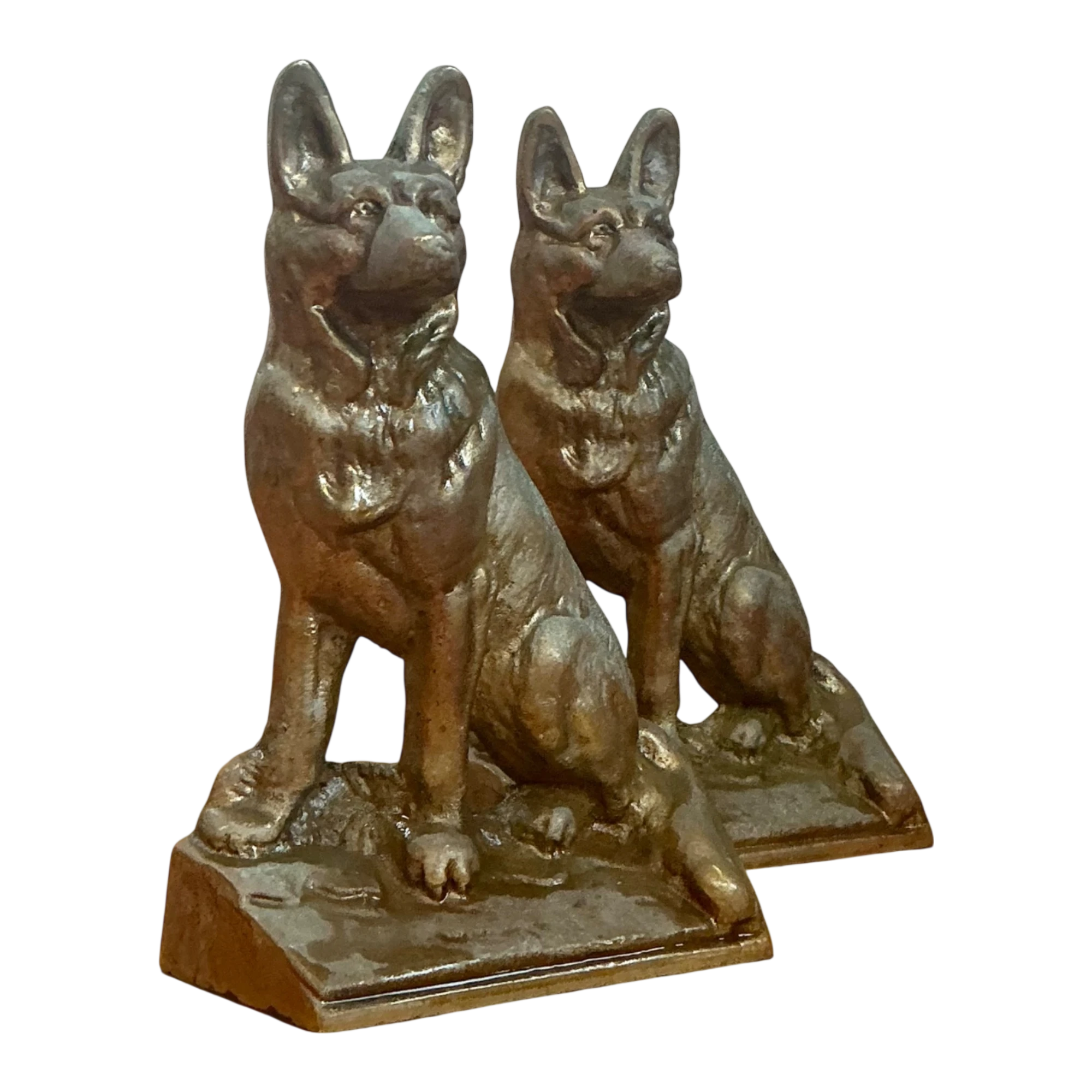 Vintage Bronze Dog Bookends - A Pair — additional photo 1
