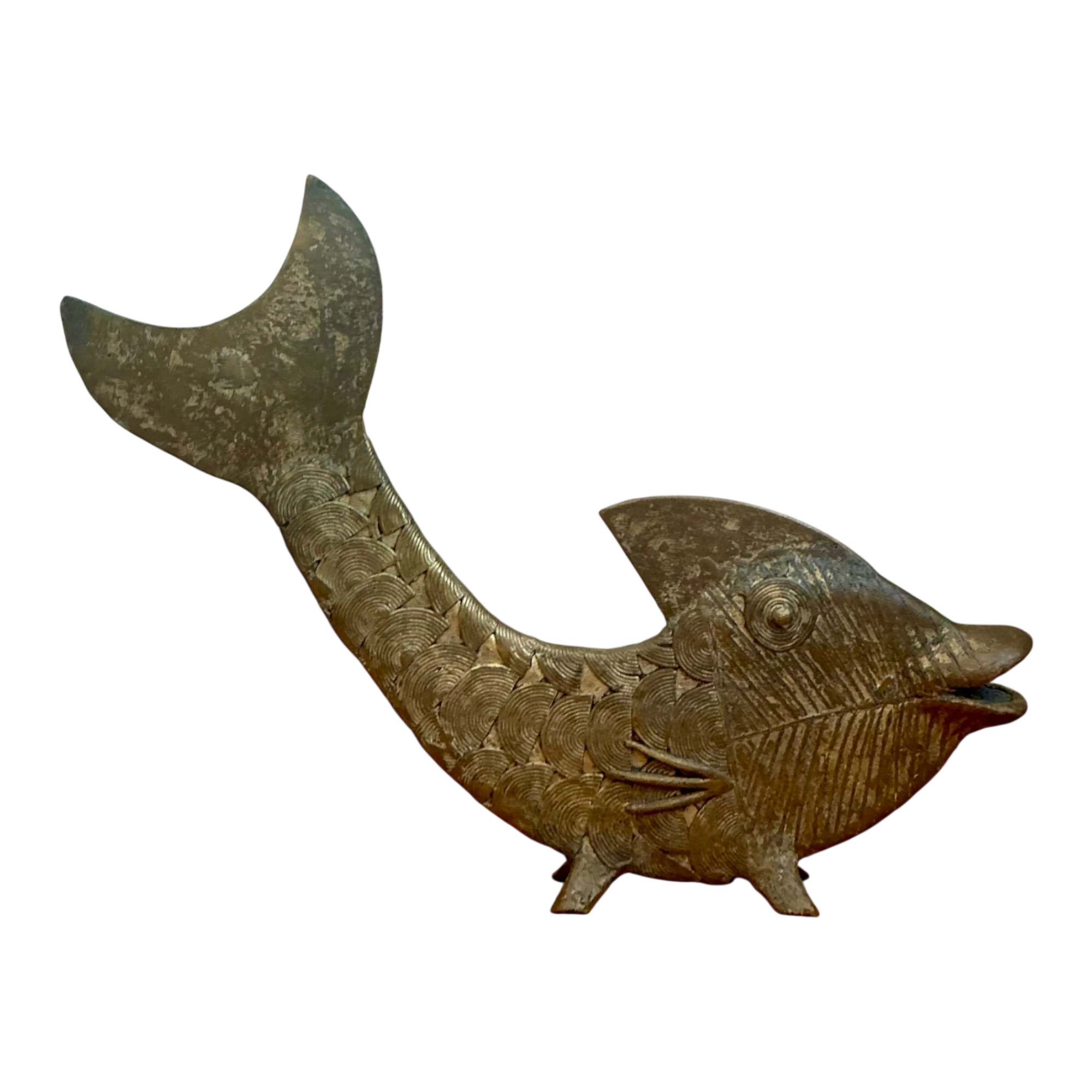 Mid-Century Modern Bronze Fish Figurine — additional photo 1