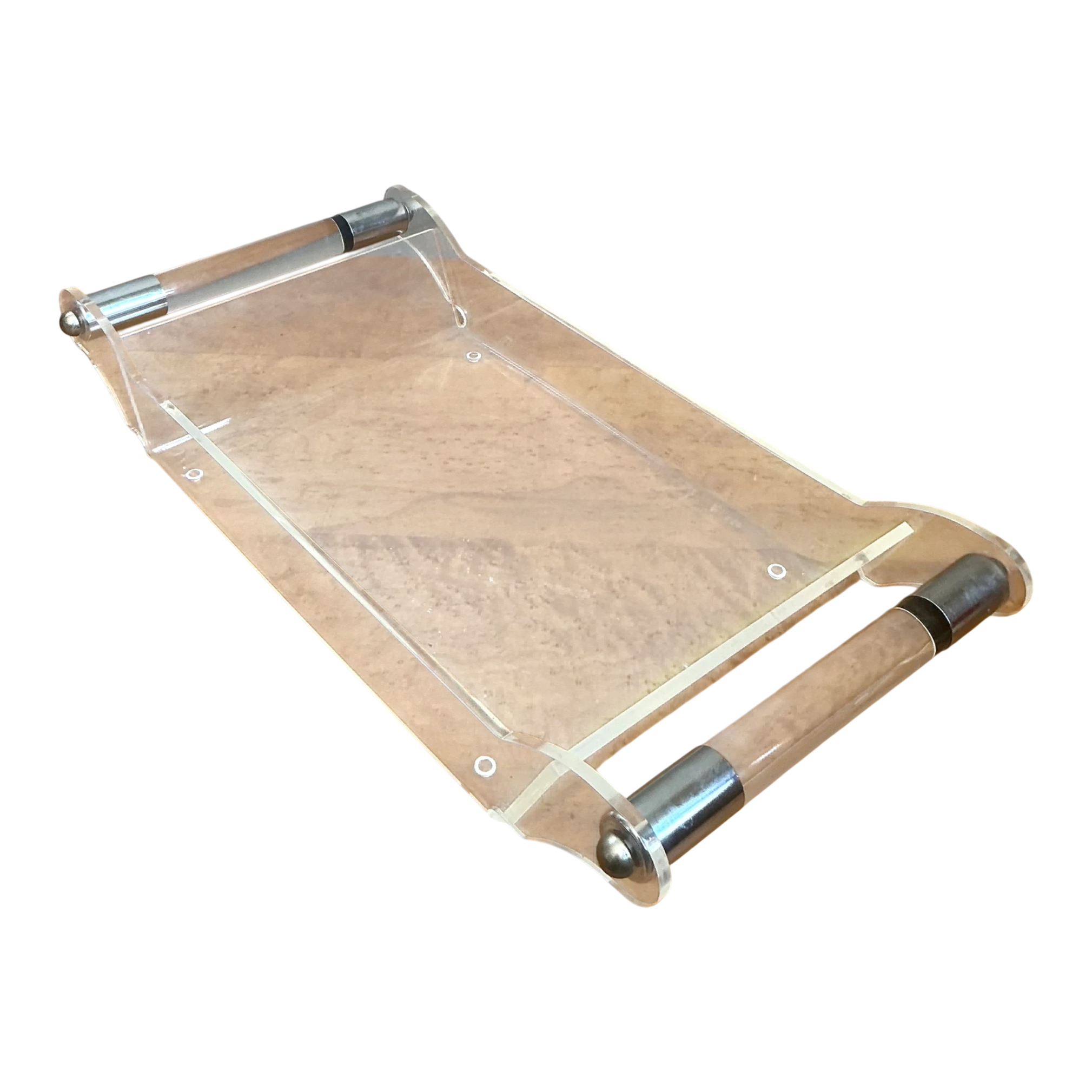 Vintage Lucite and Chrome Tray — additional photo 1