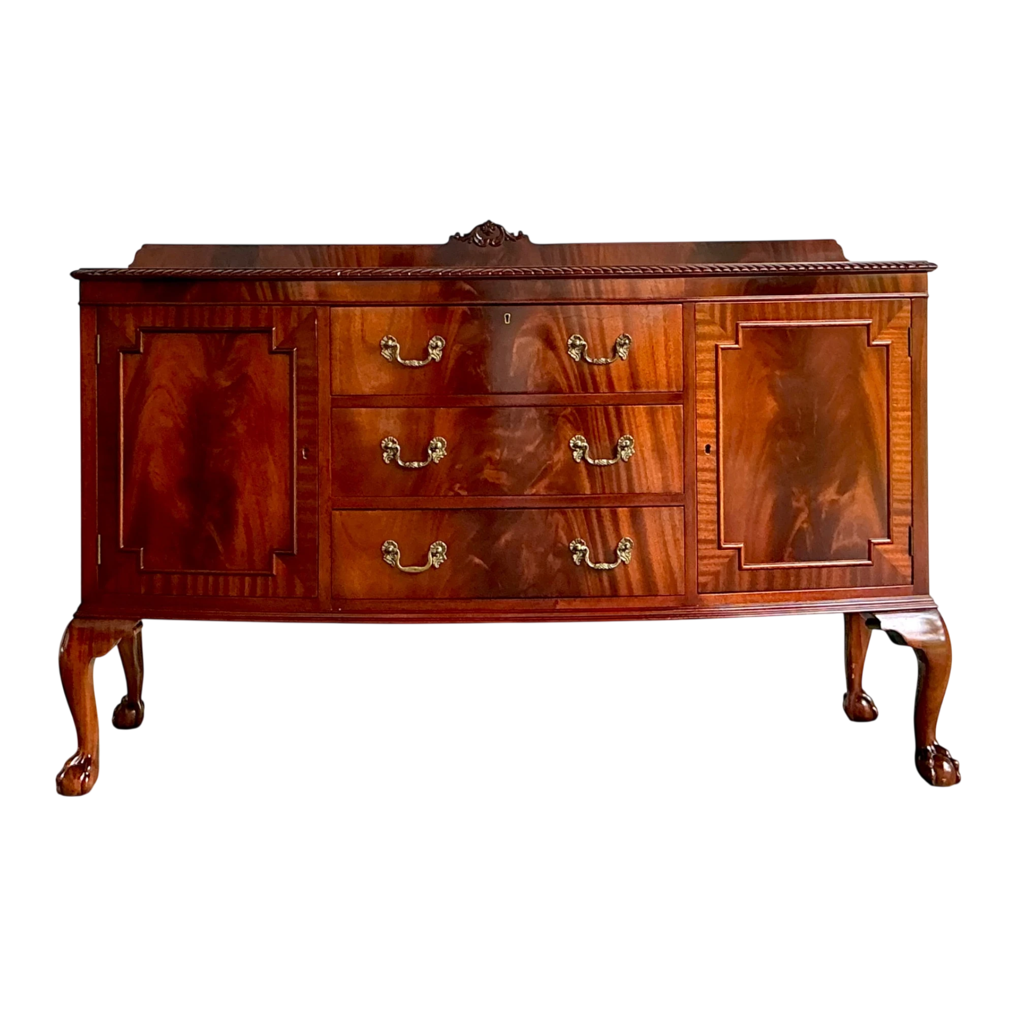 Vintage Flame Mahogany Chippendale Sideboard — additional photo 1