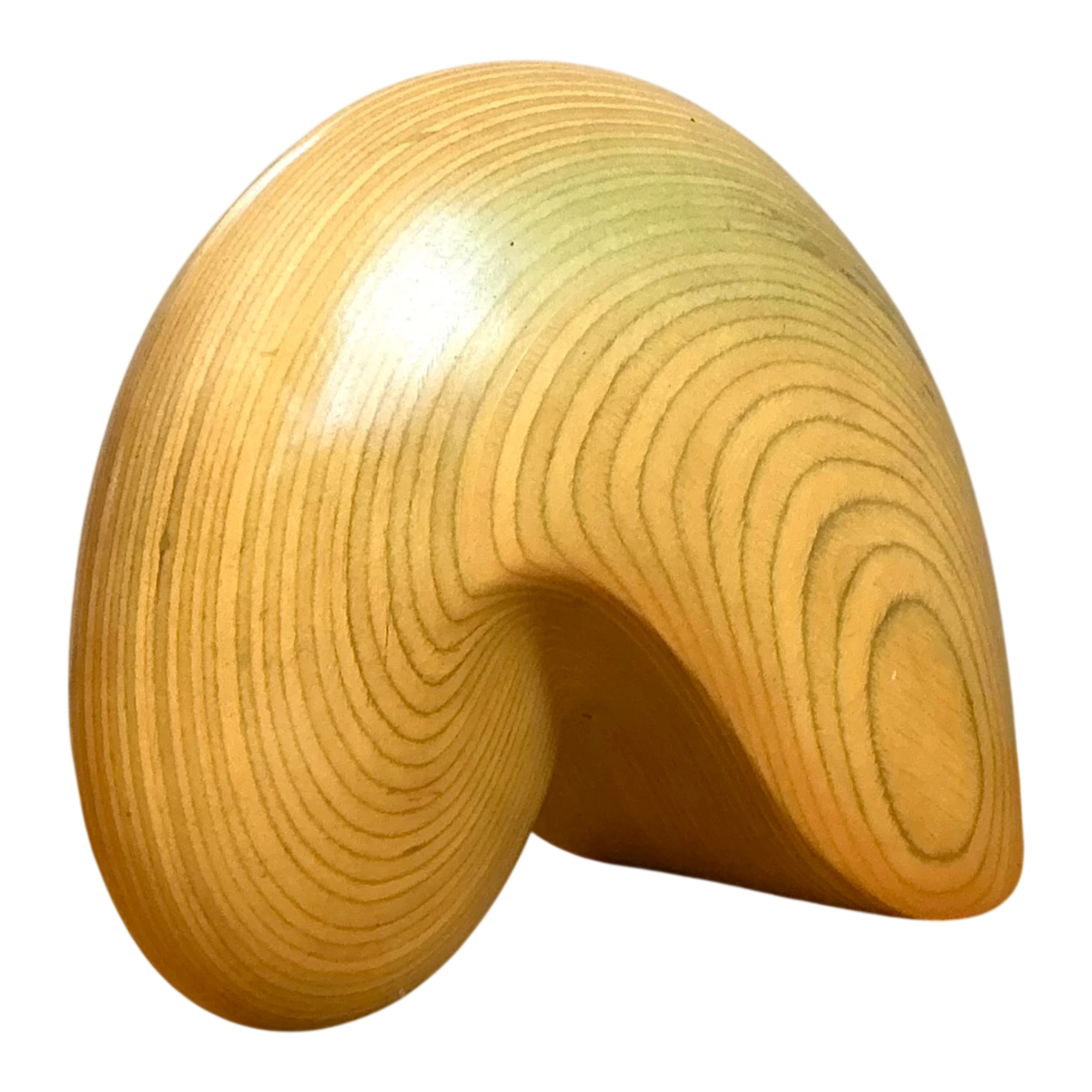 Vintage Abstract Wood Nautilus Shell Sculpture — additional photo 1