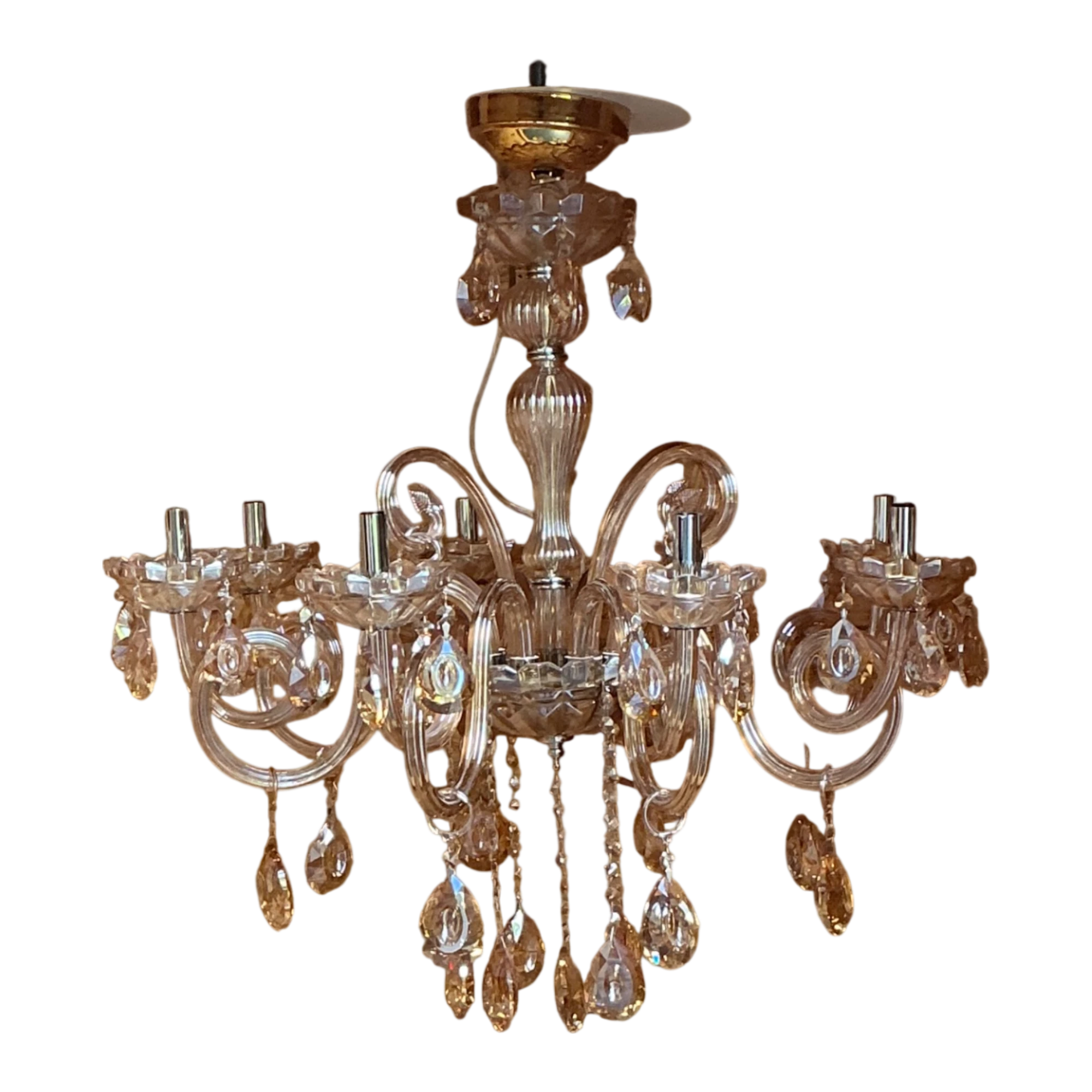Vintage Blown Glass Chandelier — additional photo 1