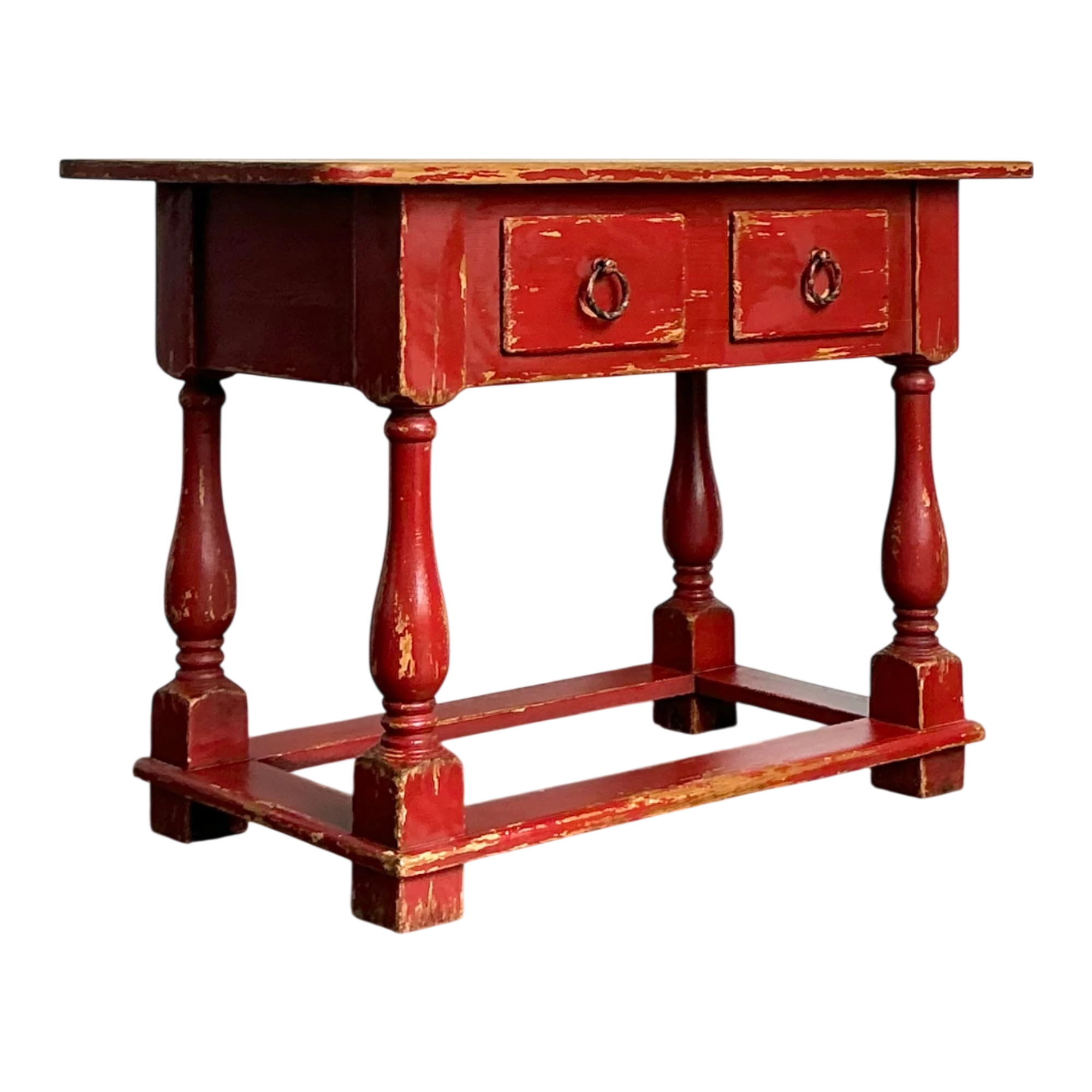 Vintage Ralph lauren Red Distressed Console Table — additional photo 1