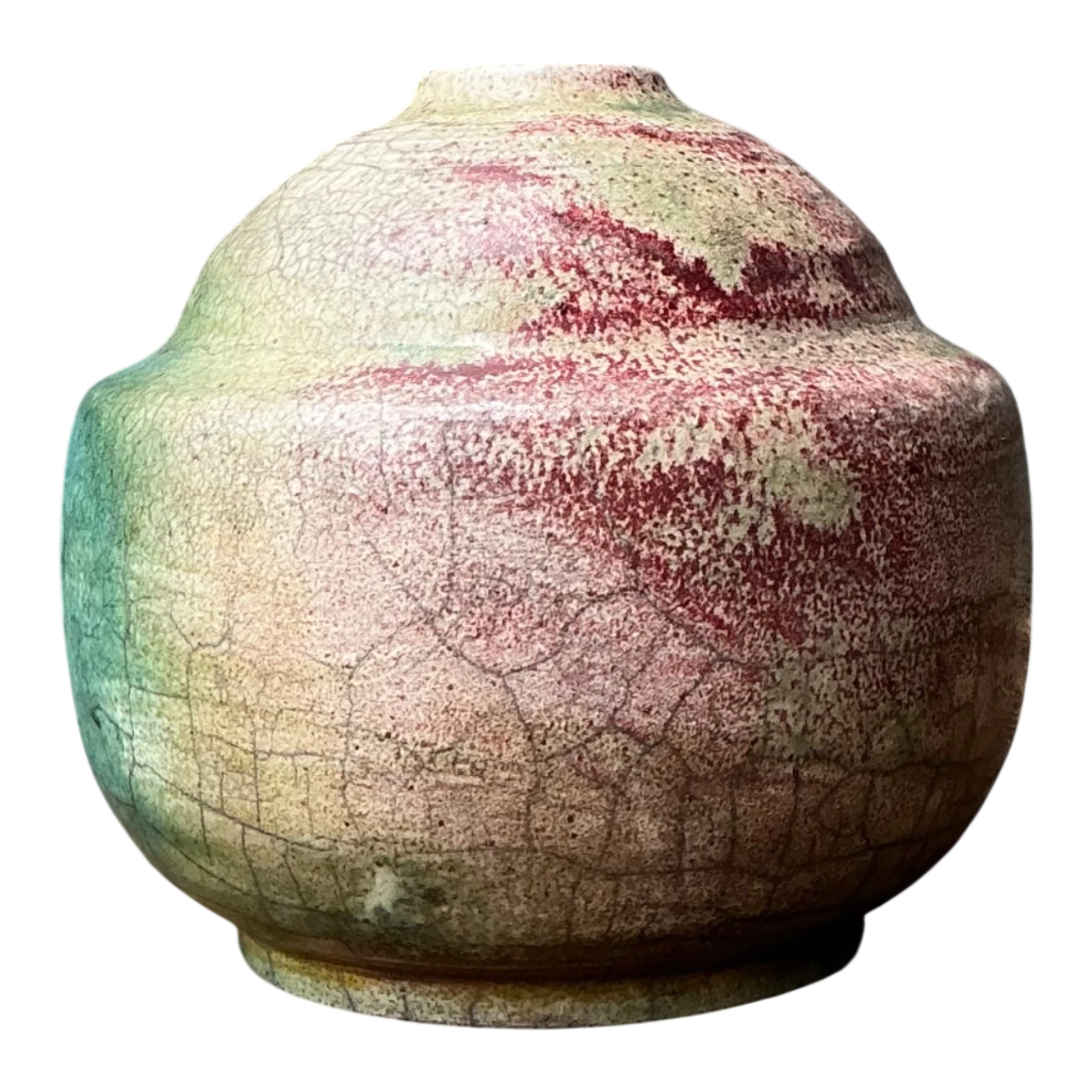 Vintage Abstract Glazed Ceramic Vessel — additional photo 1