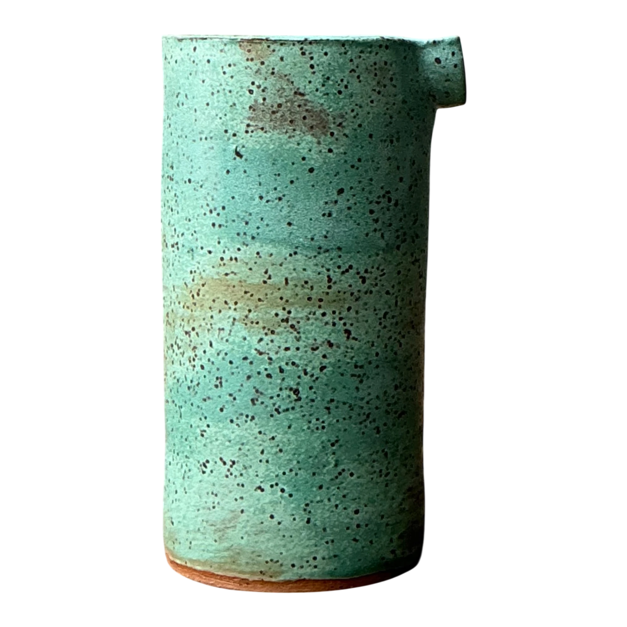 Vintage Green Spout Ceramic Vase — additional photo 1