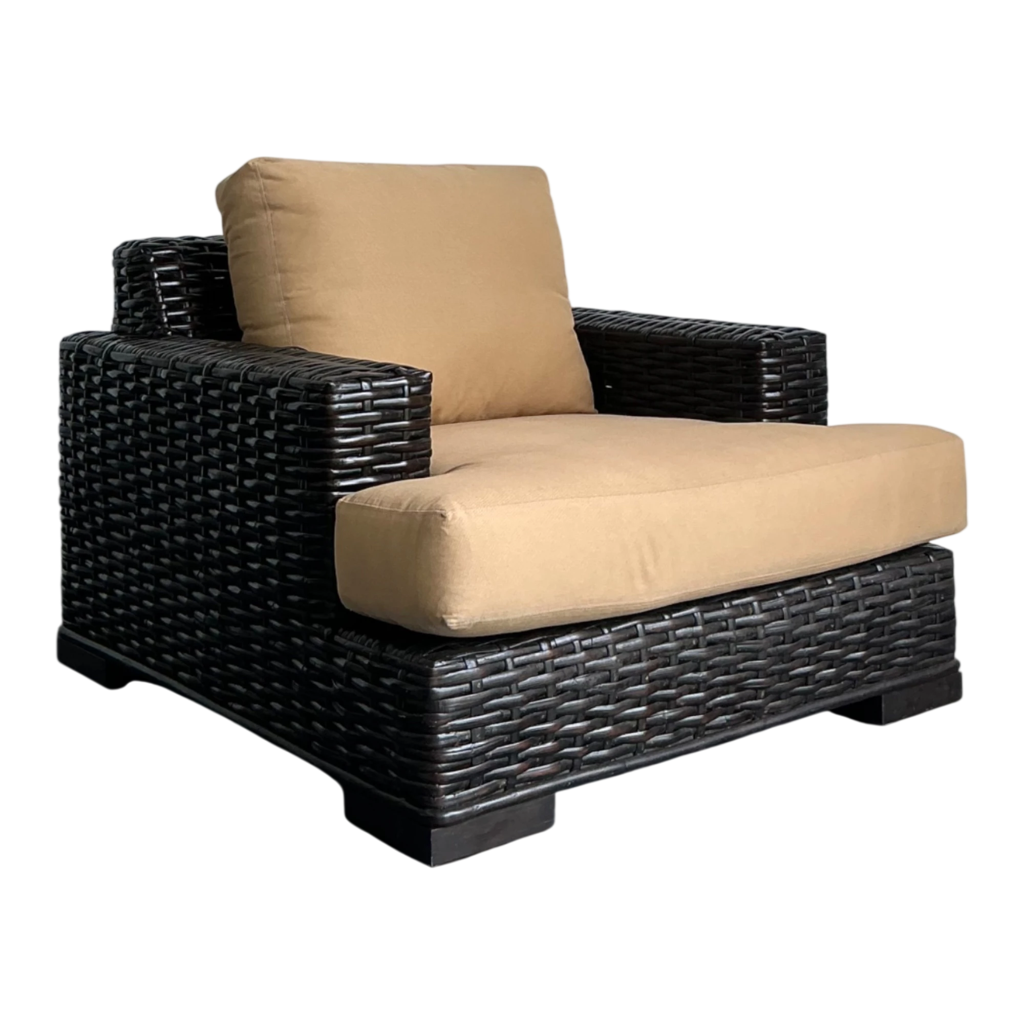 Vintage Ralph Lauren “Modern Organic” Woven Rattan Lounge Chair — additional photo 1