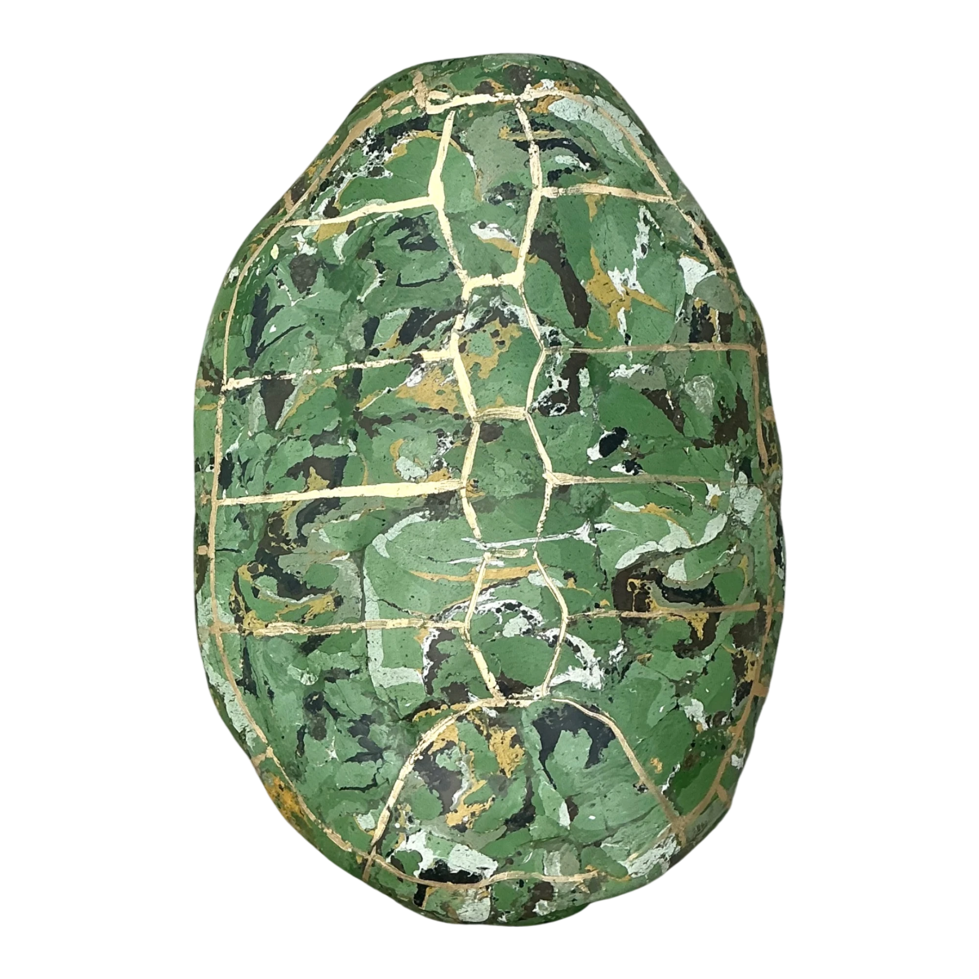 Vintage Italian Scagliola Pigmented Plaster Turtle Shell - 18W x 24.25H - Detail view