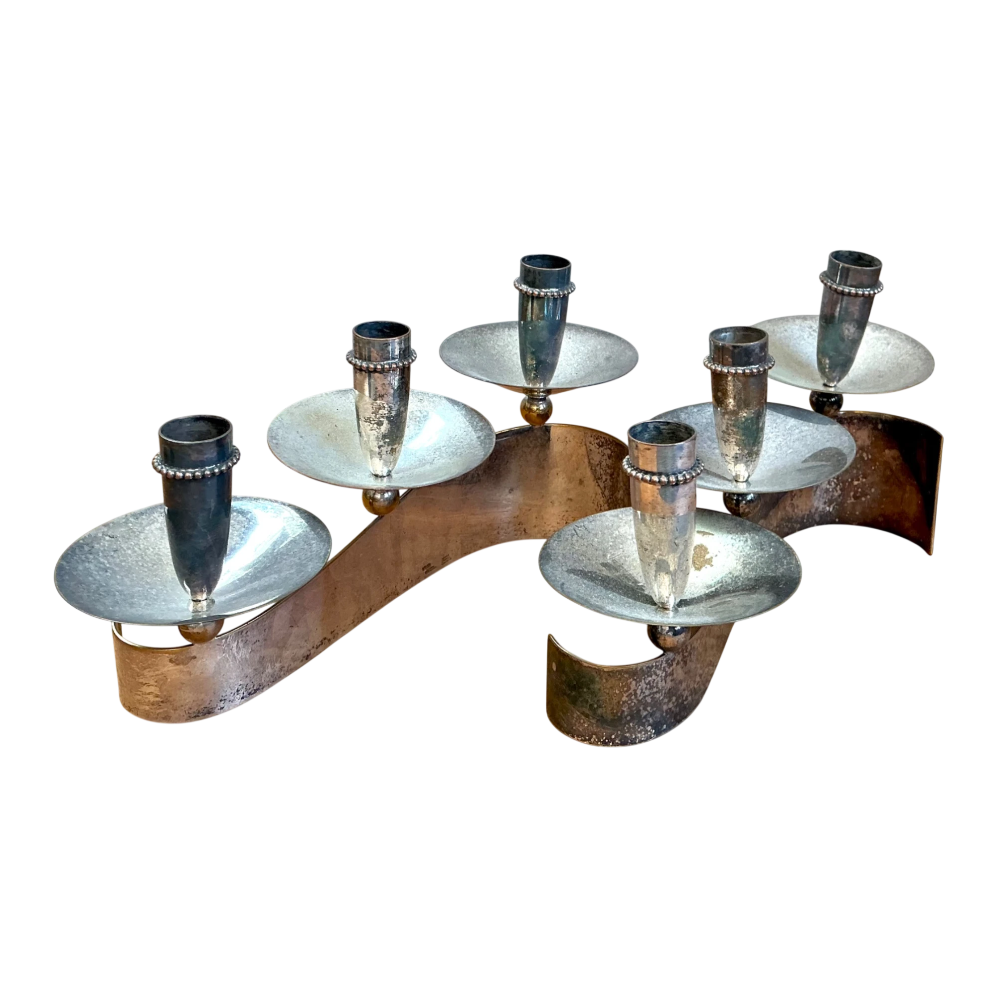 Vintage Carole Stupell For Royal Hickman Silverplate Candlesticks - A Pair — additional photo 1