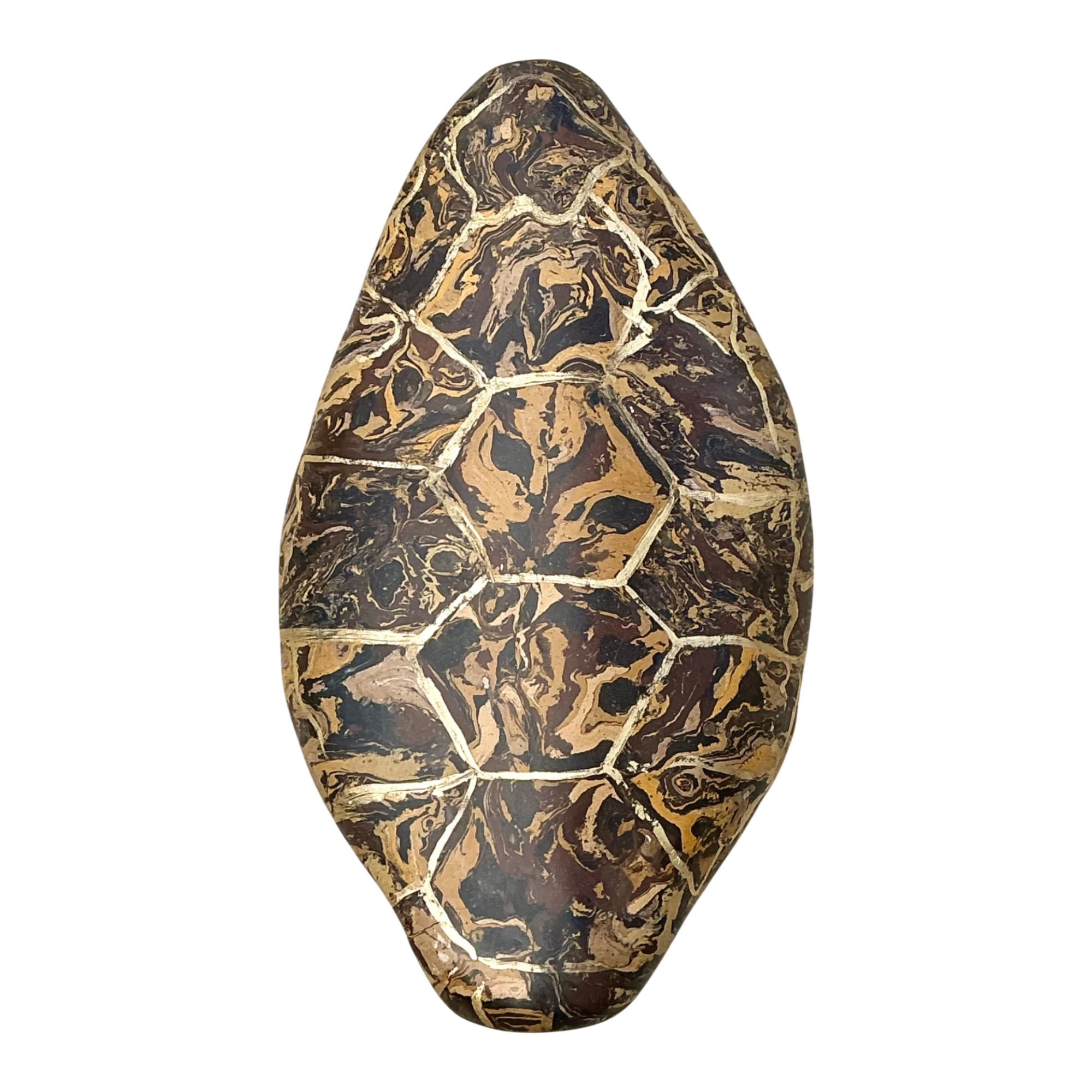 Vintage Italian Scagliola Pigmented Plaster Turtle Shell - Plaster, 15W x 23.75H — additional photo 1