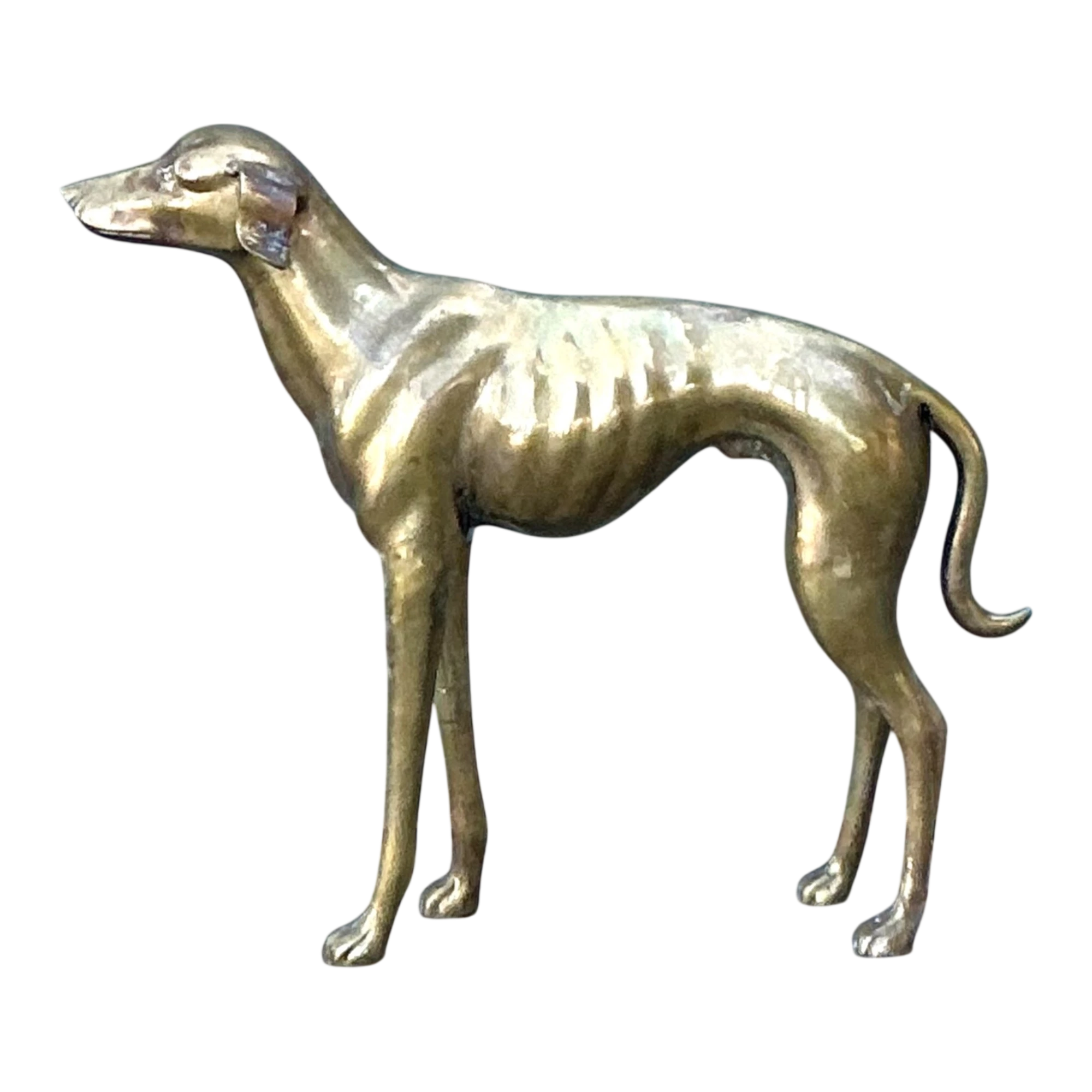 Vintage Monumental Brass Greyhound — additional photo 1