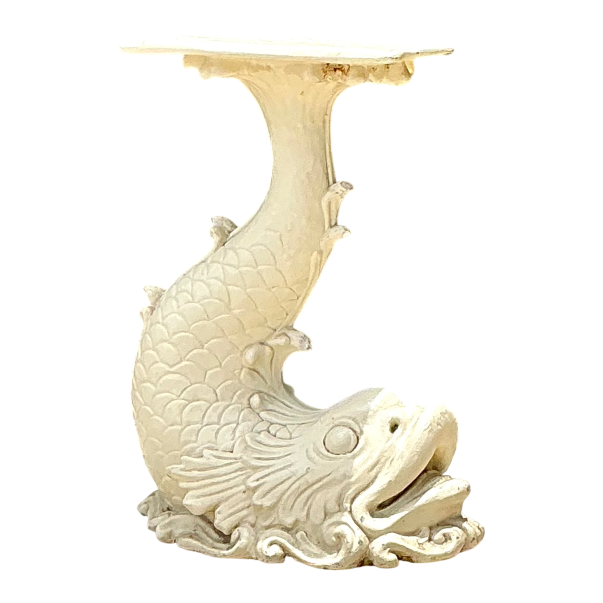 Vintage Ornate Fish Design Pedestal