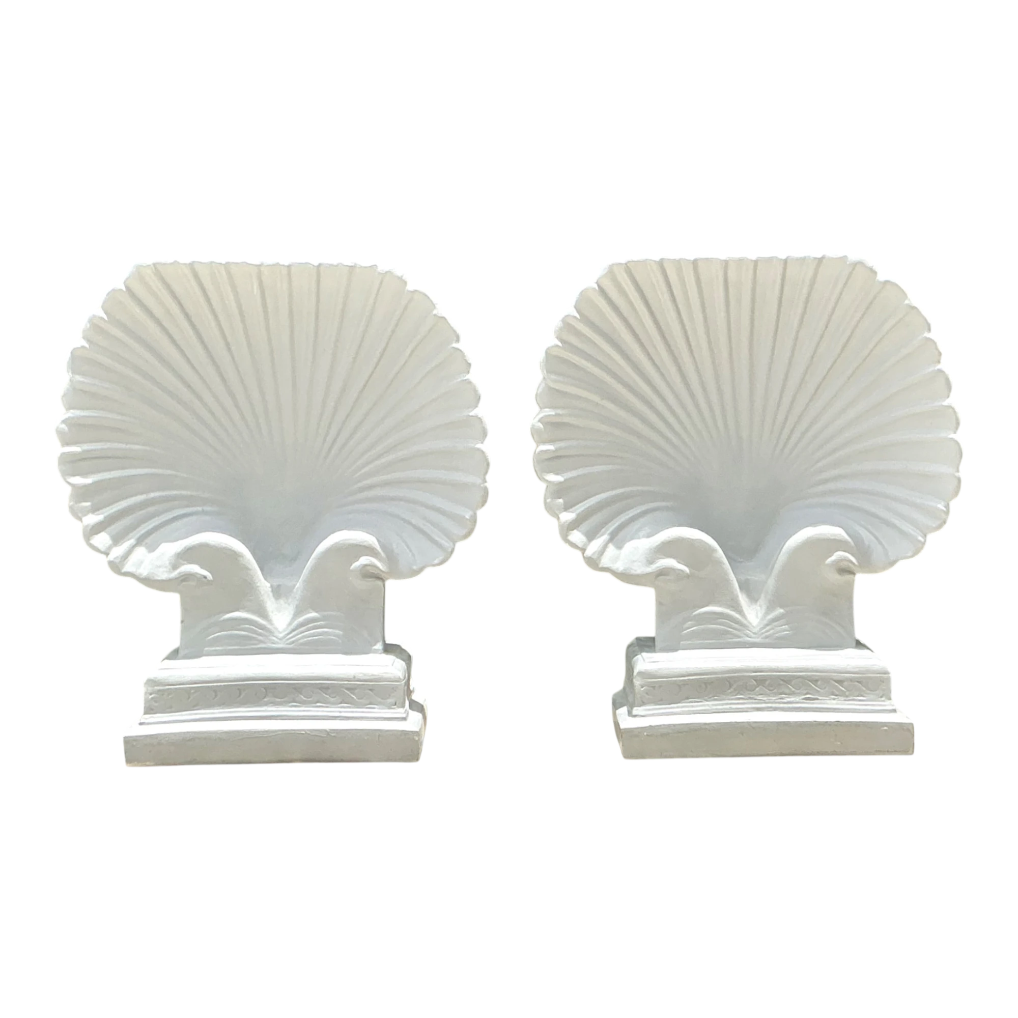 Vintage Clam Shell Pedestals - Set Of 2 - Detail view