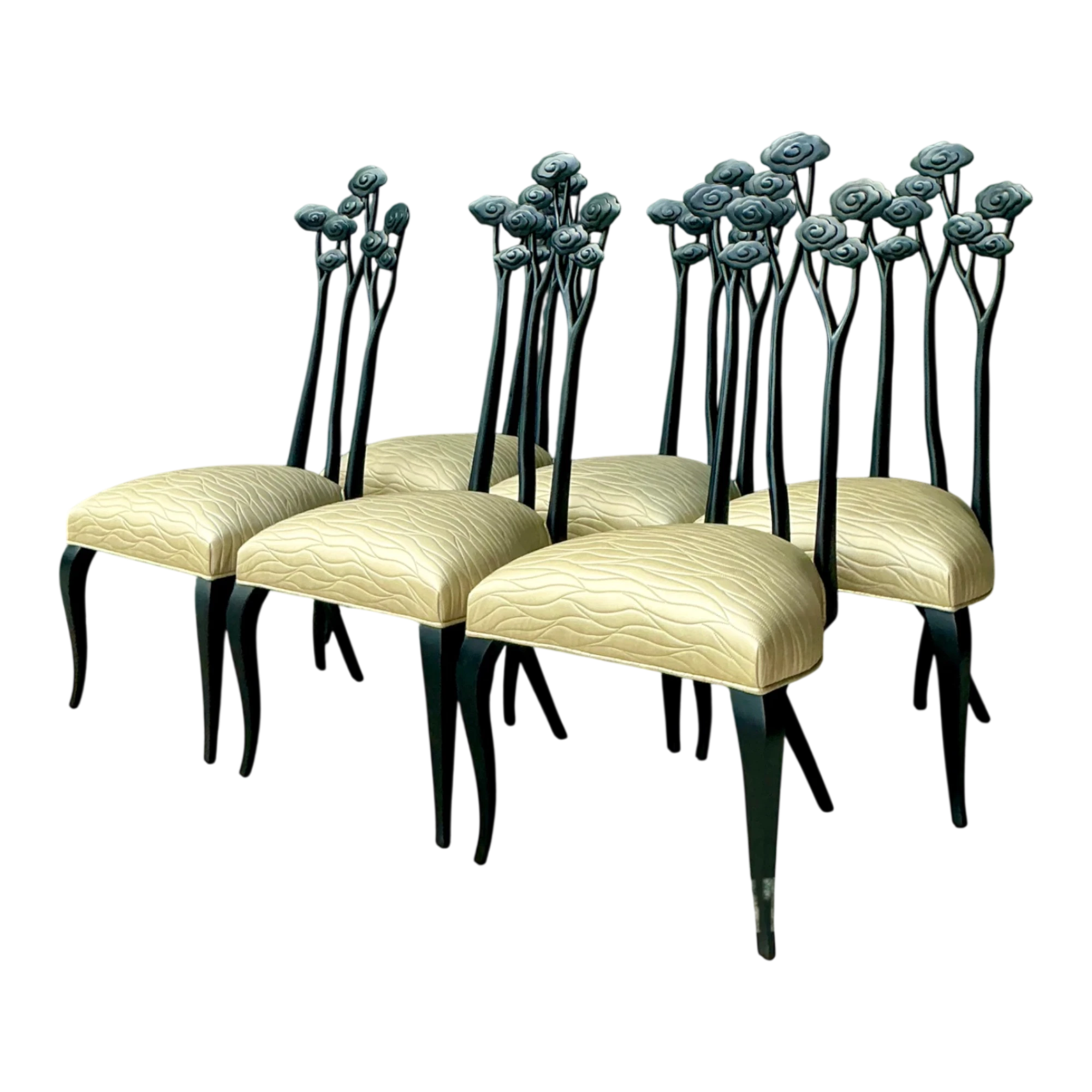 Vintage Christopher Guy Art Nouveau Style Dining Chairs - Set of 6 — additional photo 1