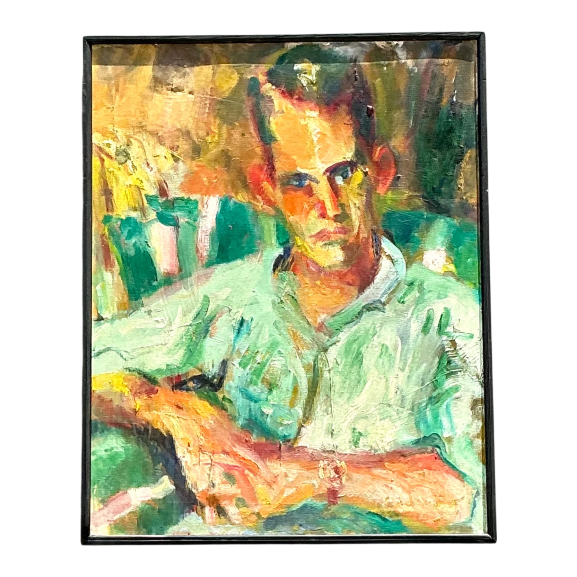 Vintage Original Portrait Of Sour Faced Man — additional photo 1