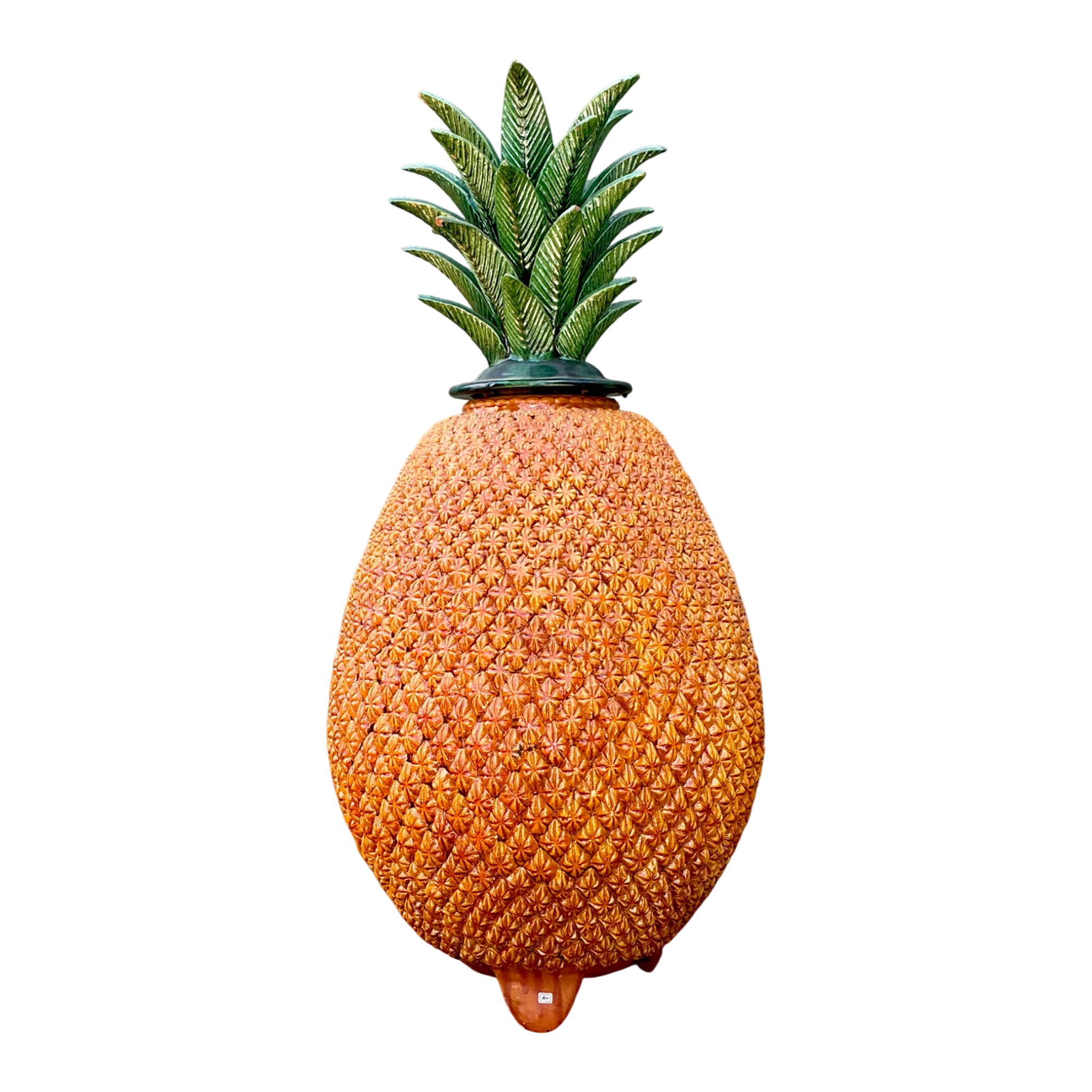 Vintage Mexican Hilario Alejo Madrigal Glazed Terracotta Pineapple — additional photo 1