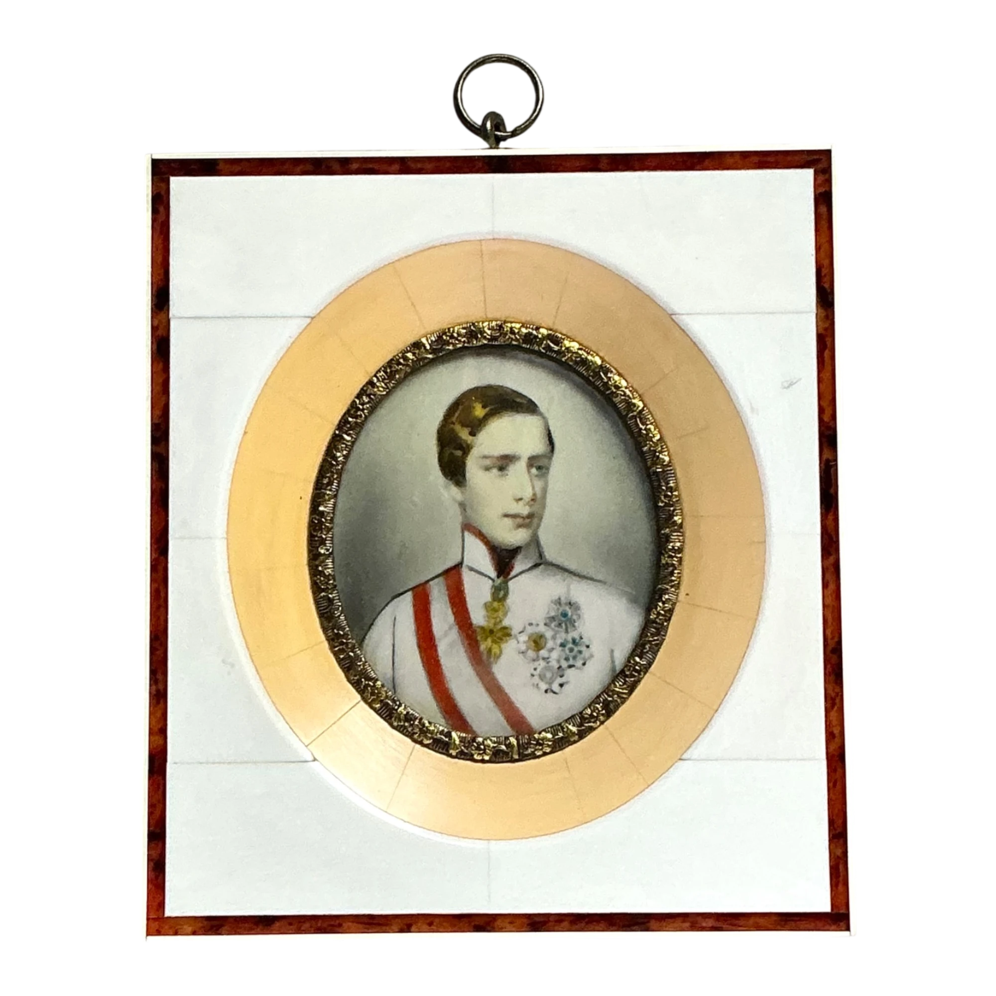 Vintage Hand-Painted Portrait Miniature — additional photo 1