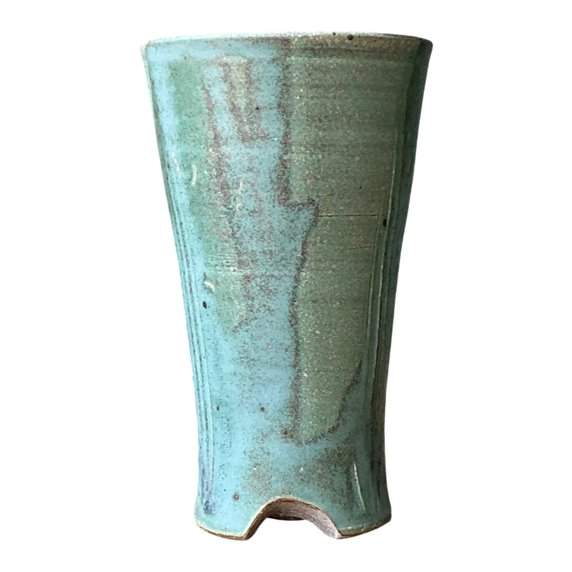 Vintage Studio Pottery Green Vase — additional photo 1