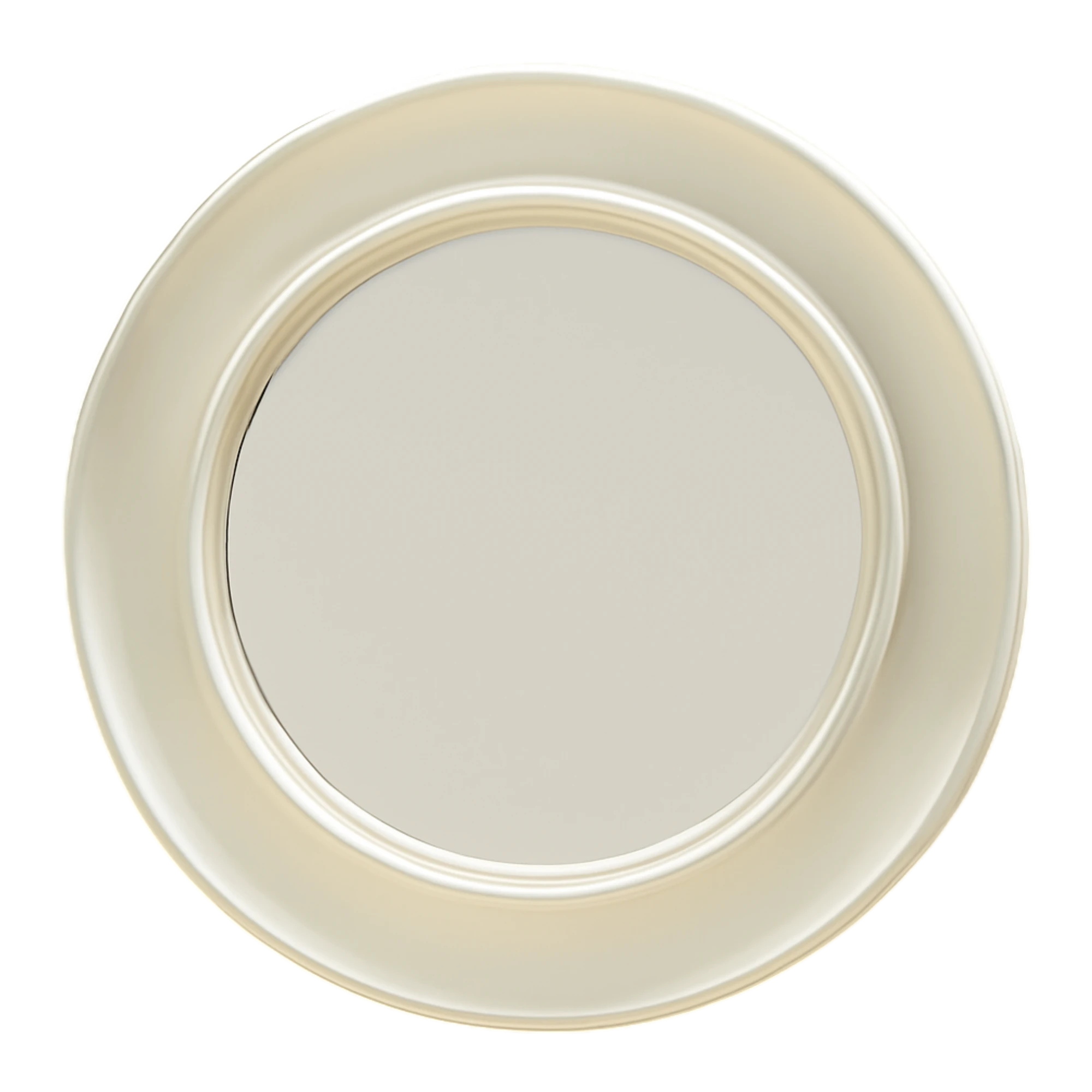 Vintage Round White Wall Mirror - Detail view