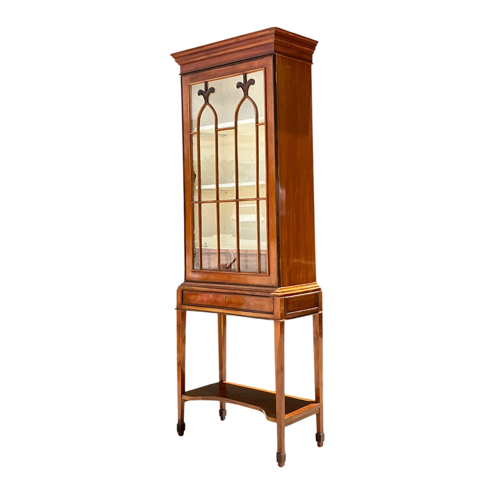 Vintage Mahogany Glass Display Cabinet — additional photo 1