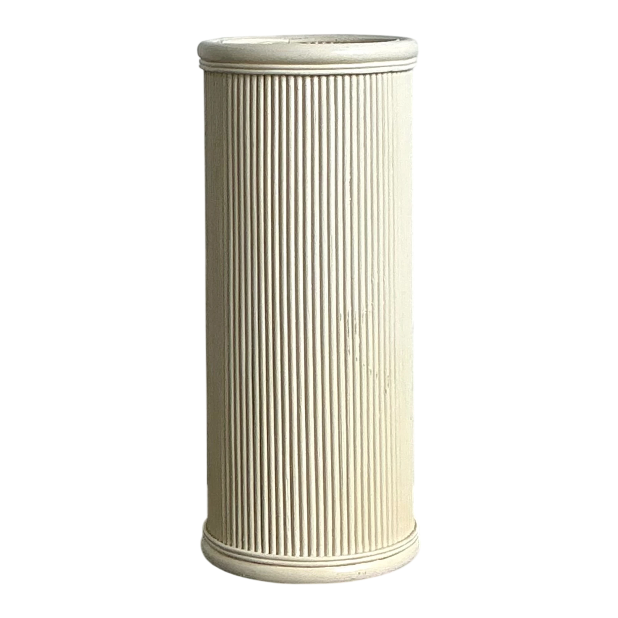 Vintage Painted Rattan Pedestal — additional photo 1