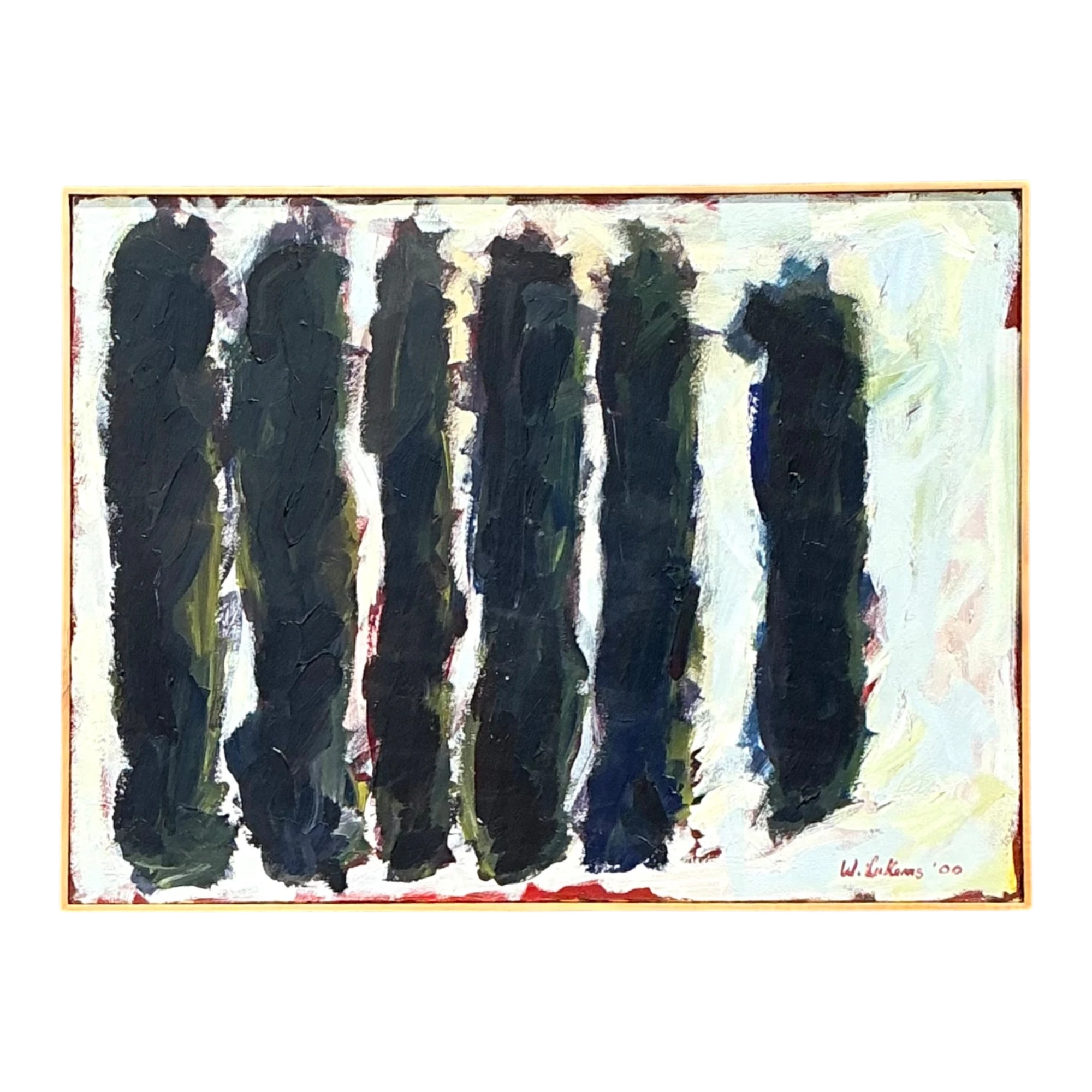 Vintage W. Lukens Abstract Oil Painting — additional photo 1