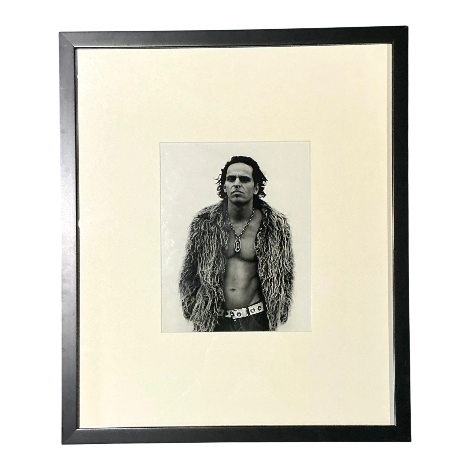 Vintage Framed Black and White Fashion Portrait