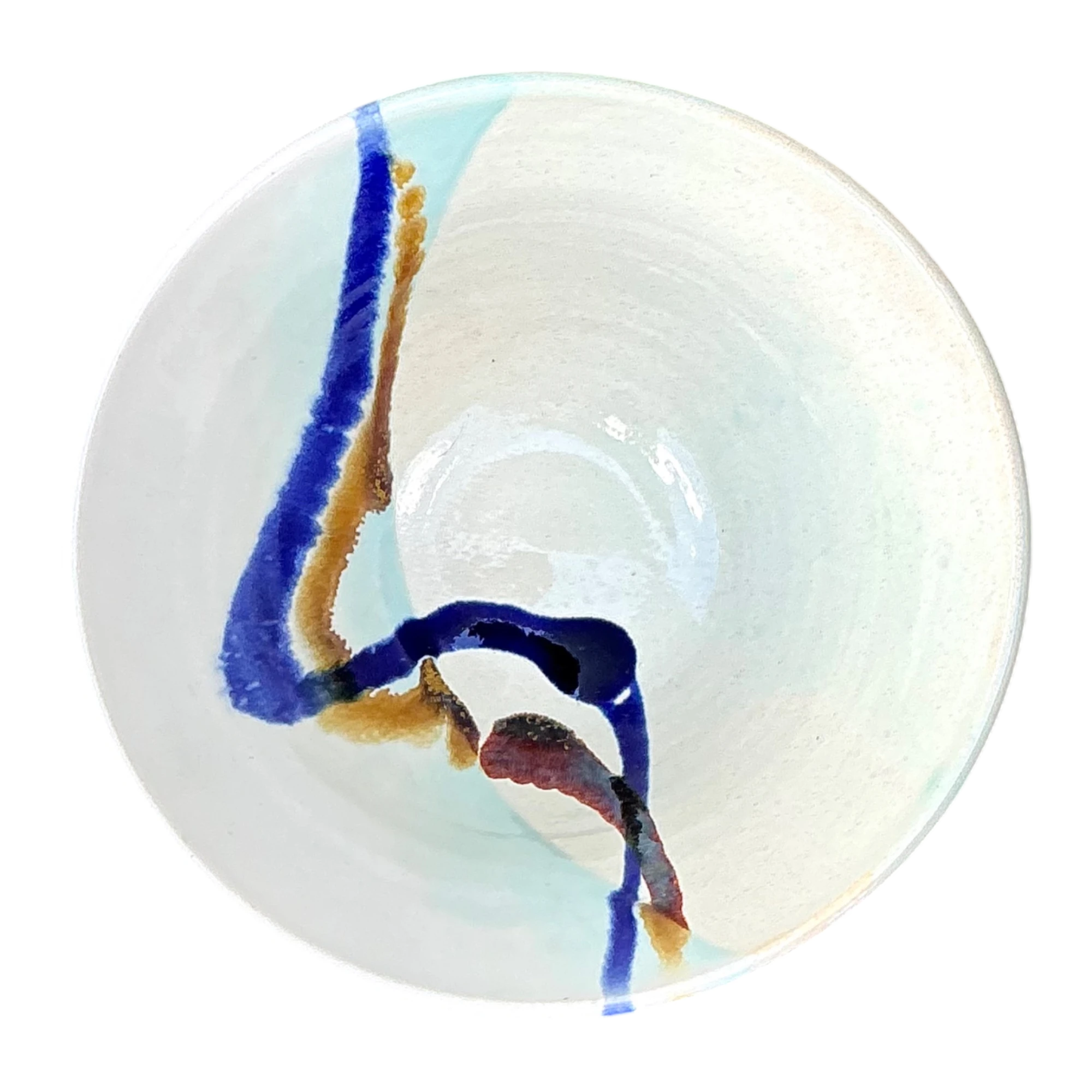 Handcrafted Abstract Glazed Ceramic Bowl — additional photo 1