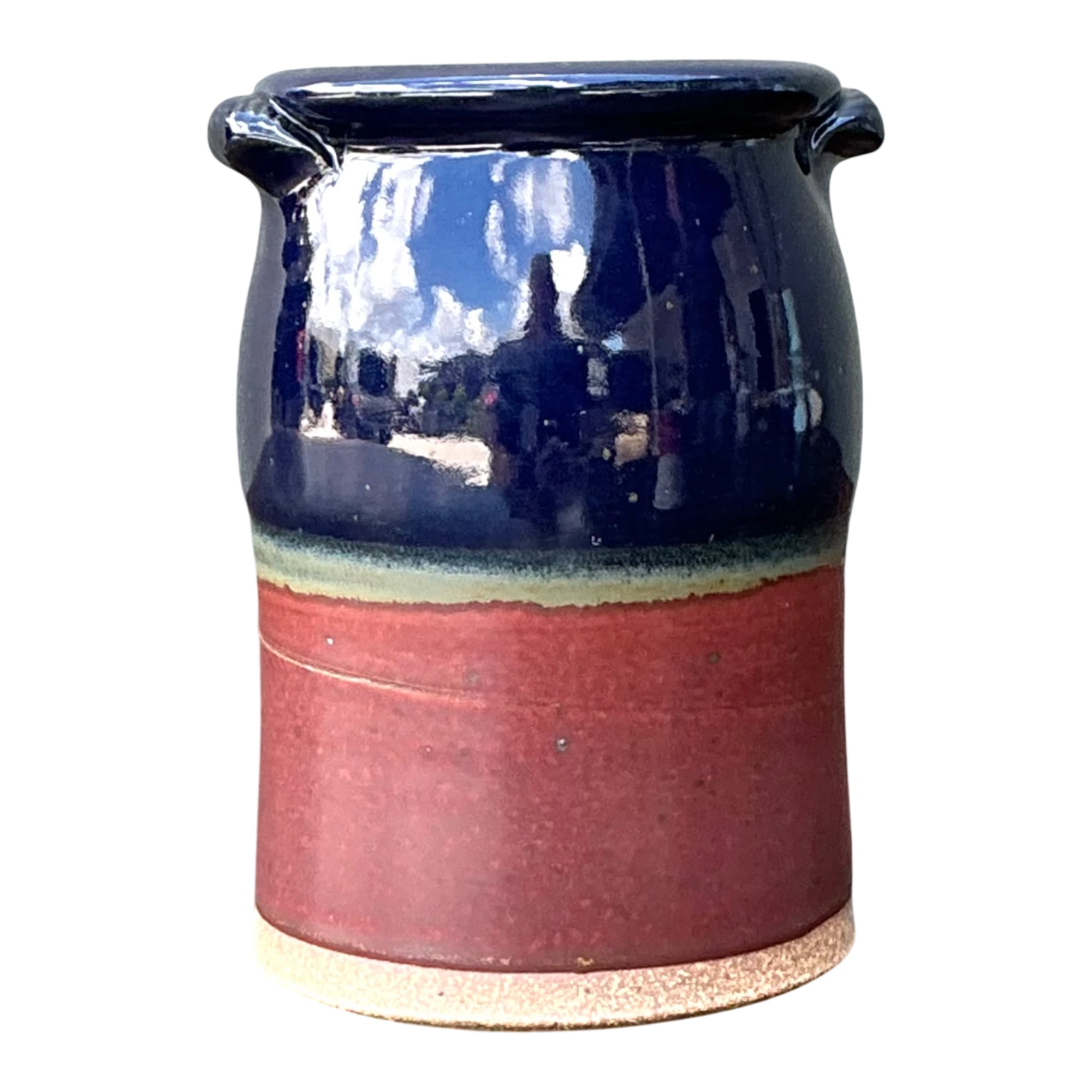 Handcrafted Two-Tone Ceramic Vase — additional photo 1
