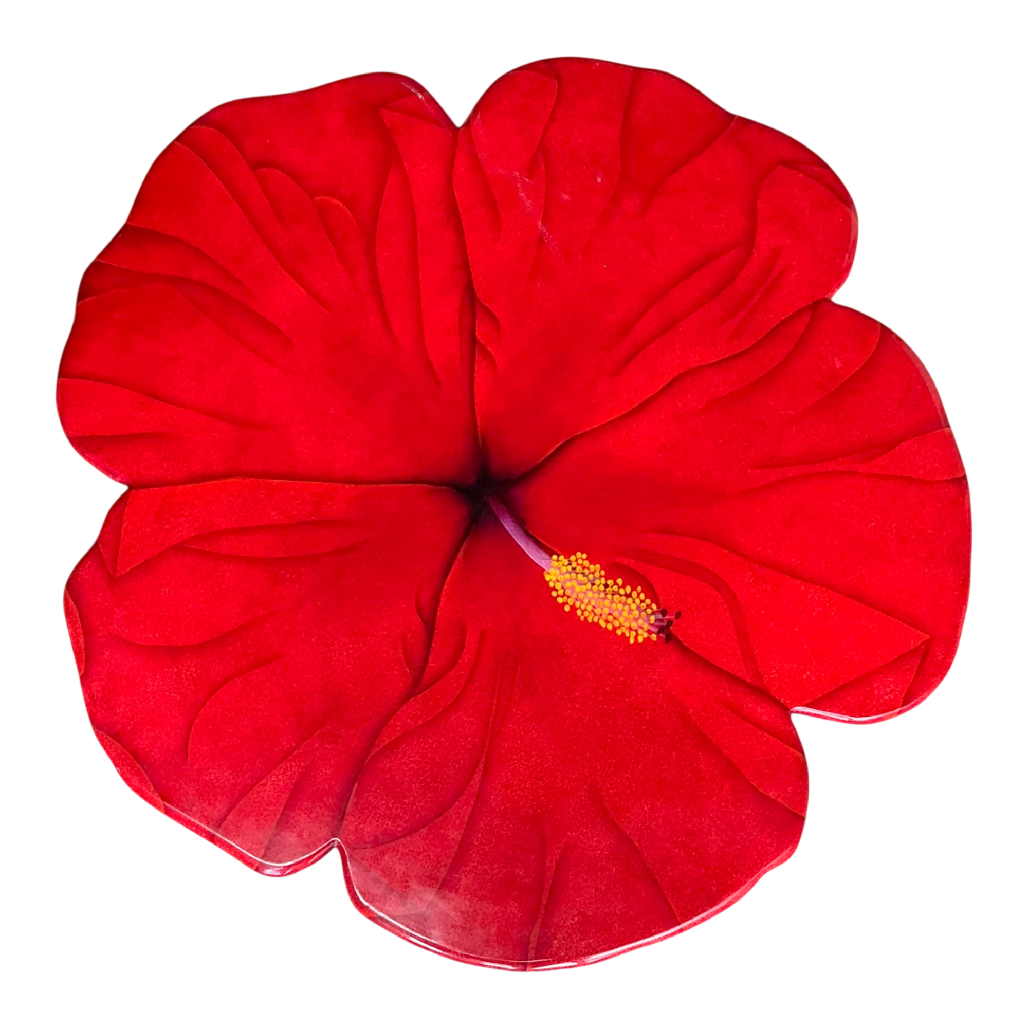 Vintage Red Hibiscus Flower Lazy Susan — additional photo 1