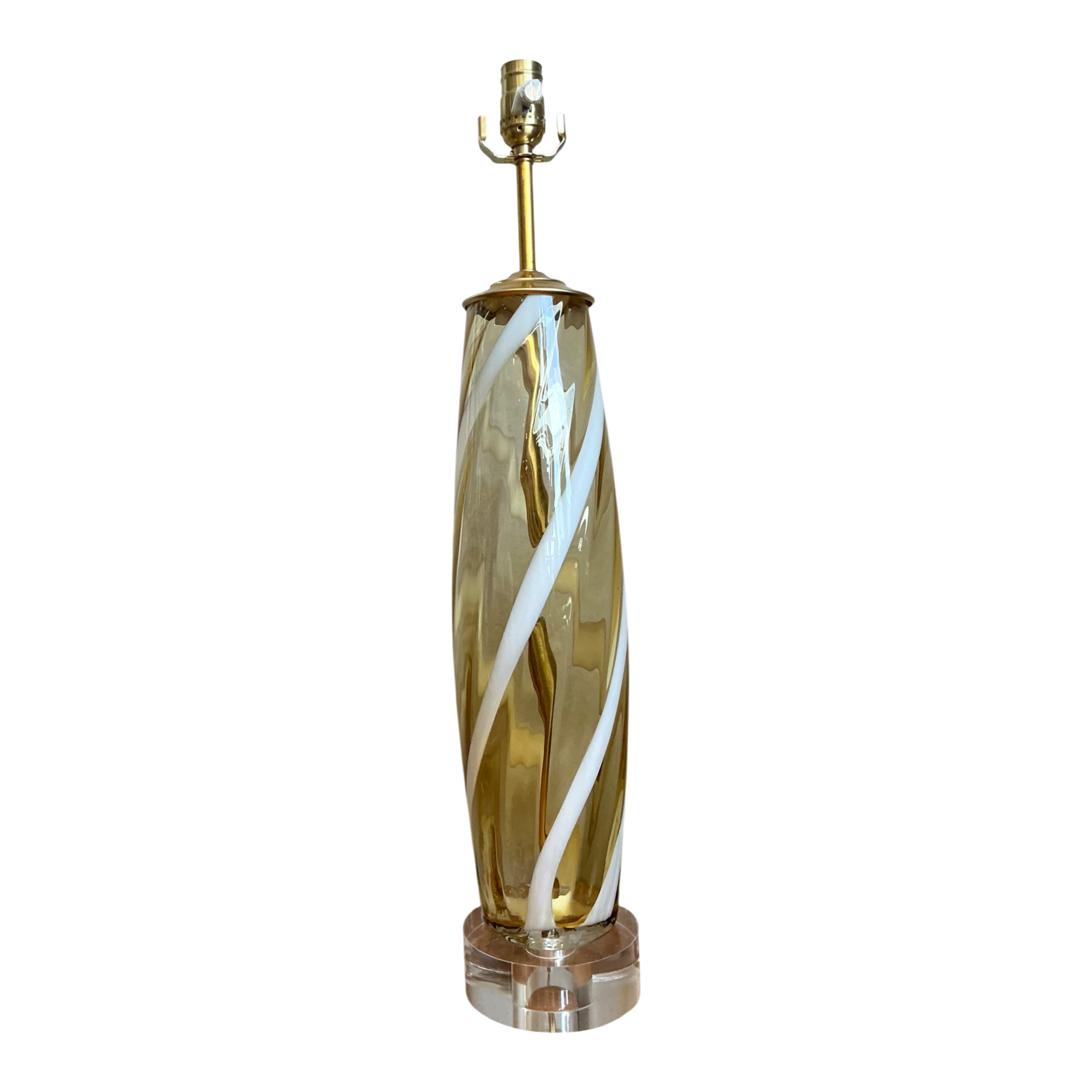 Vintage Murano Swirled Glass Table Lamp — additional photo 1