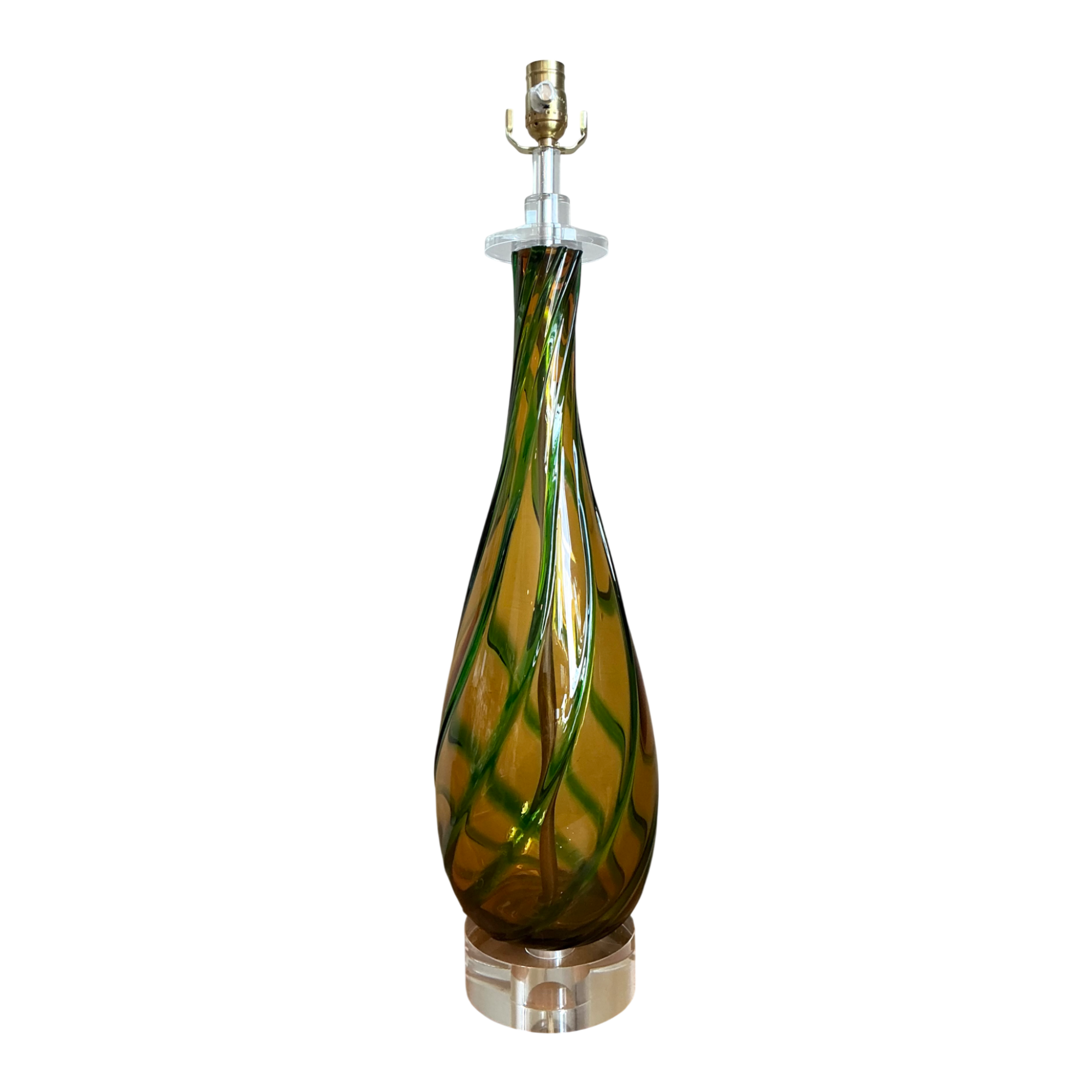 Vintage Murano Swirled Glass Table Lamp — additional photo 1