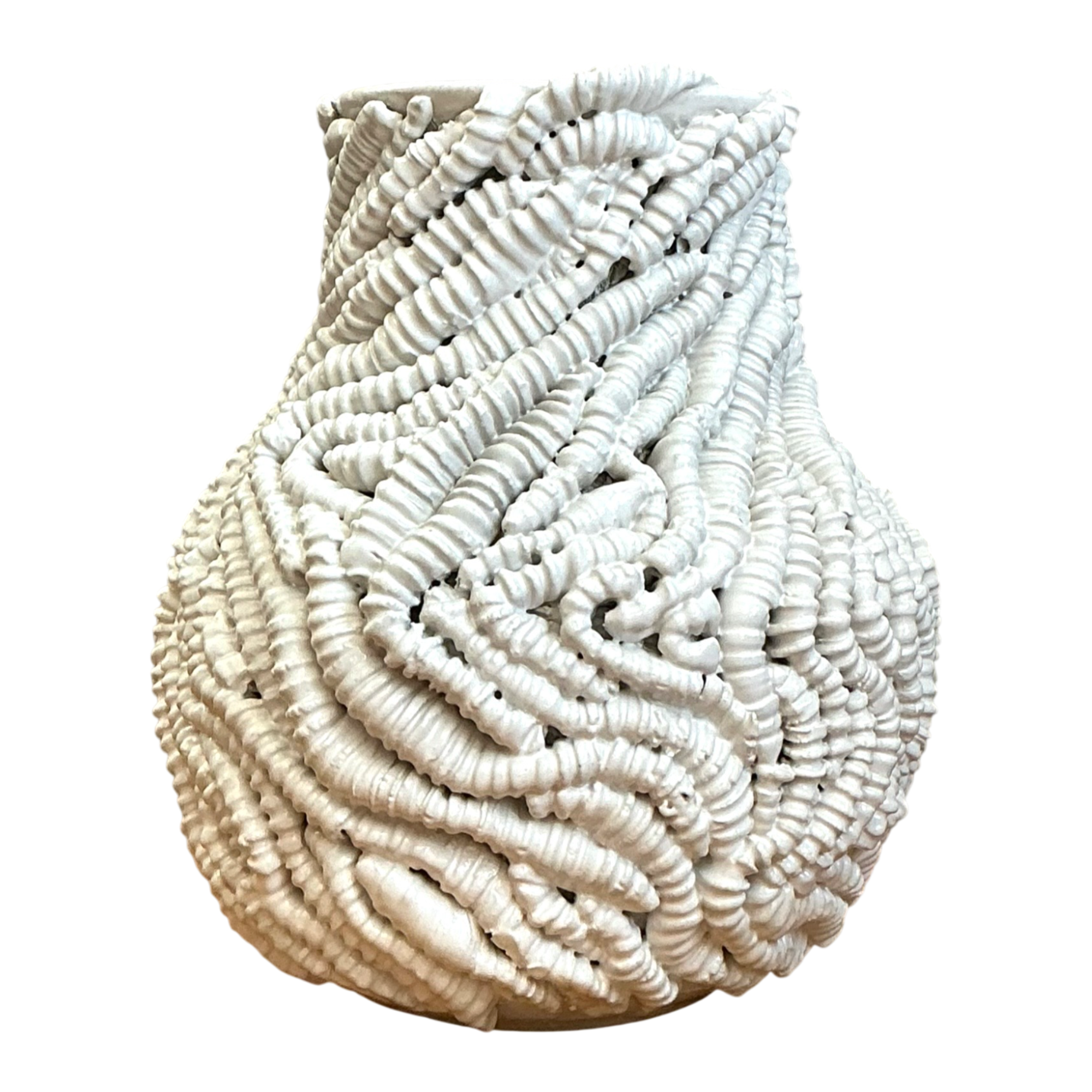 Handcrafted Kass O’Brien Textured Ceramic Vase — additional photo 1