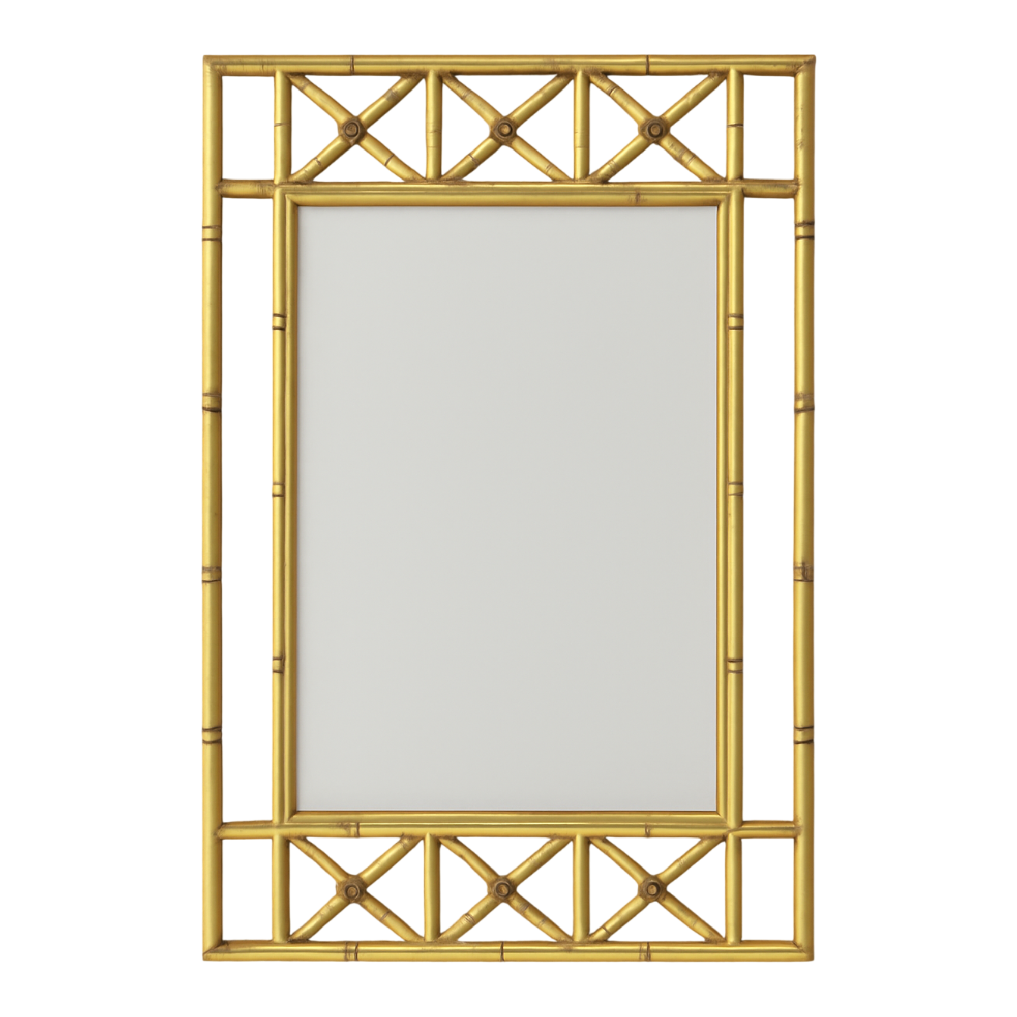 Vintage Faux Bamboo Rectangular Wall Mirror — additional photo 1