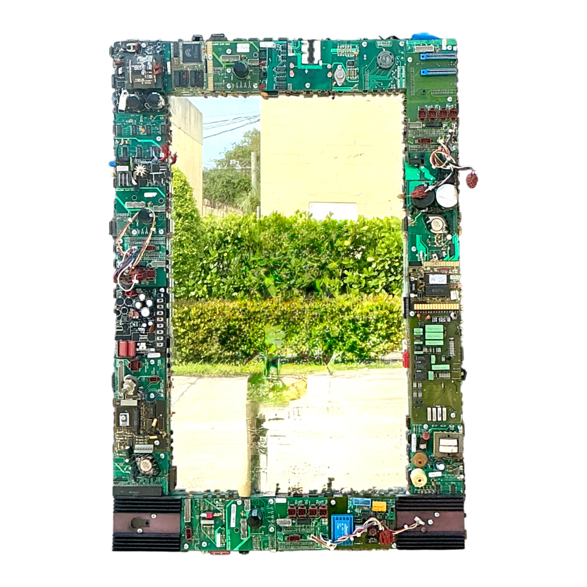 Vintage Circuit Board Frame Mirror — additional photo 1