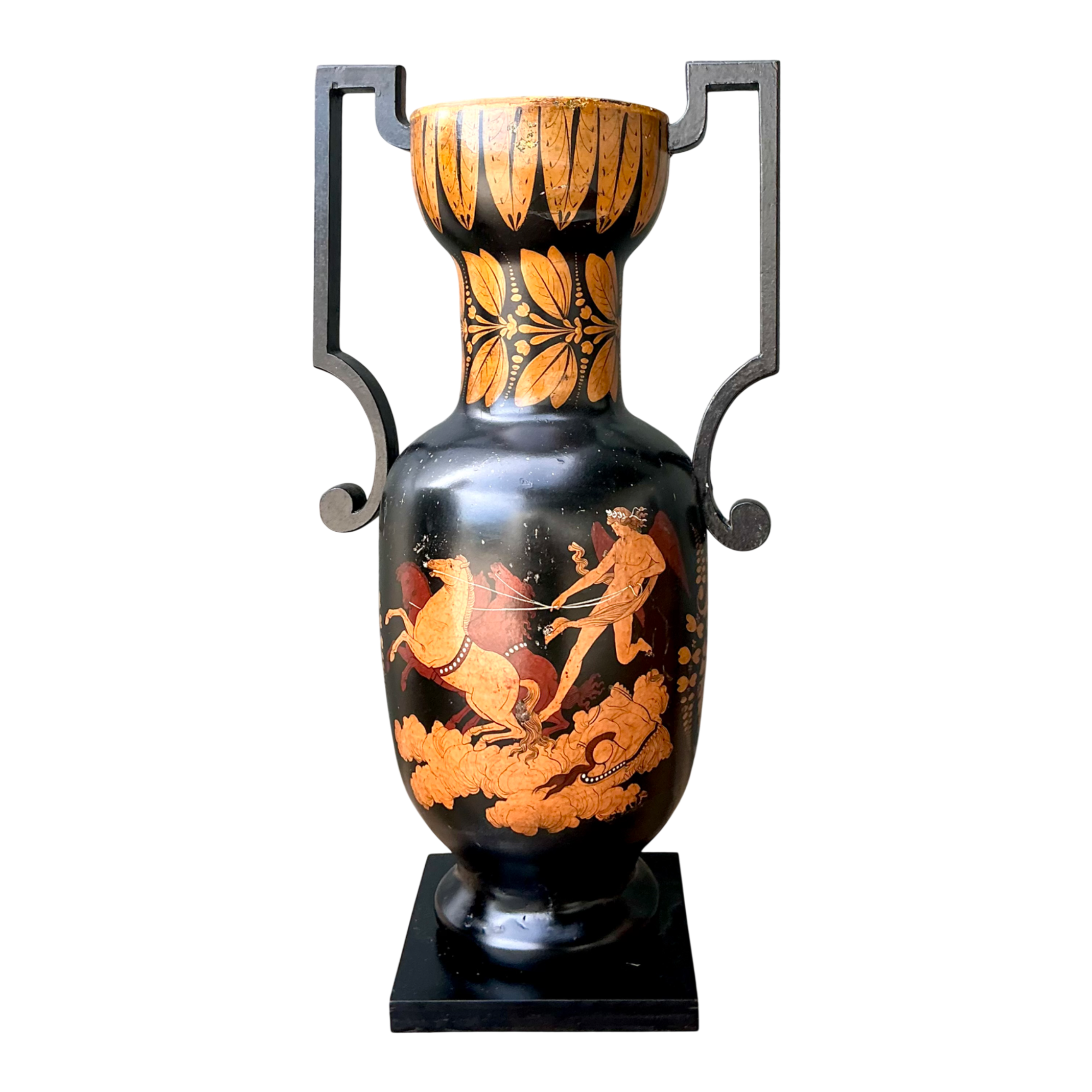 Vintage Greek Revival Hand Painted Urn — additional photo 1