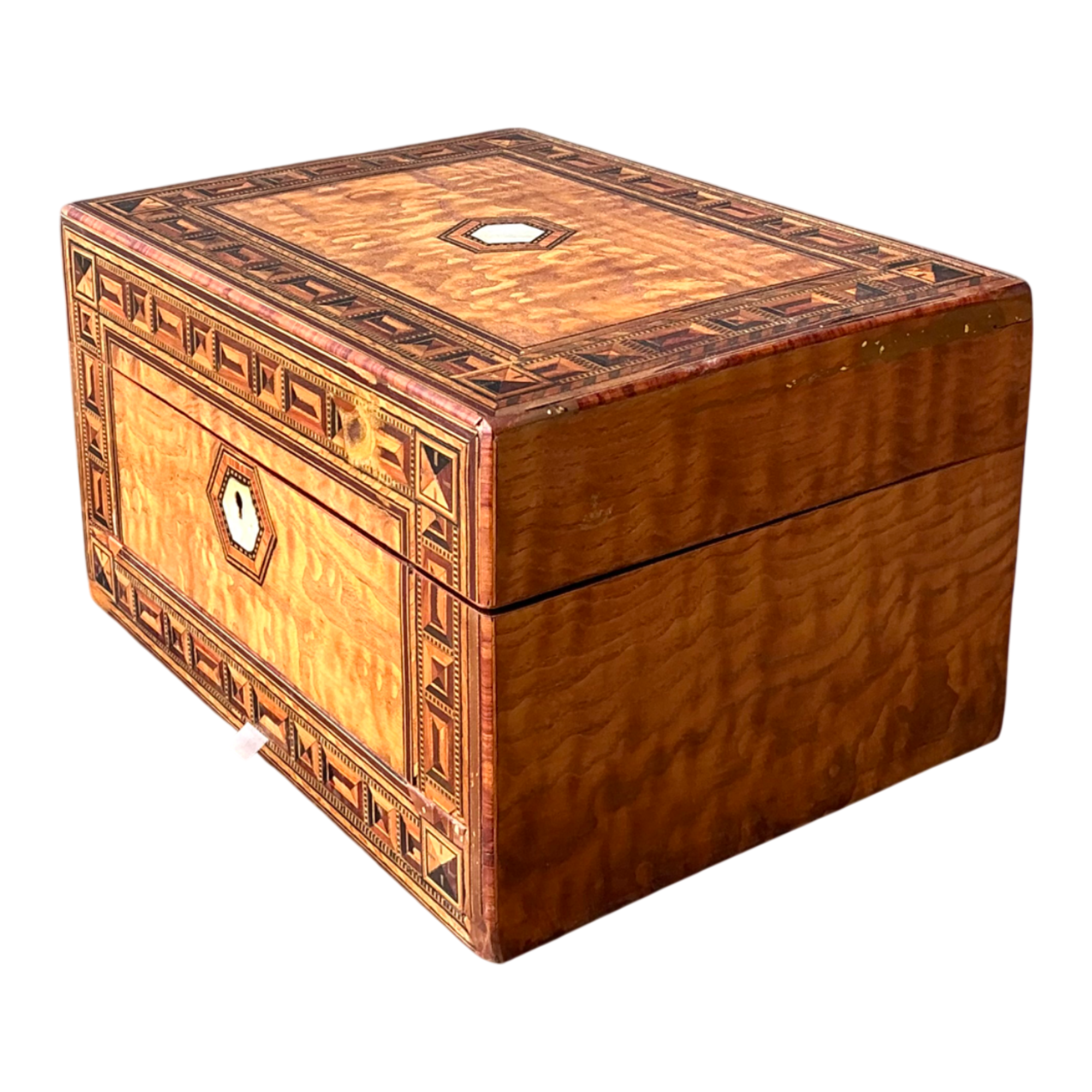 Vintage Marquetry Inlaid Wood Box — additional photo 1