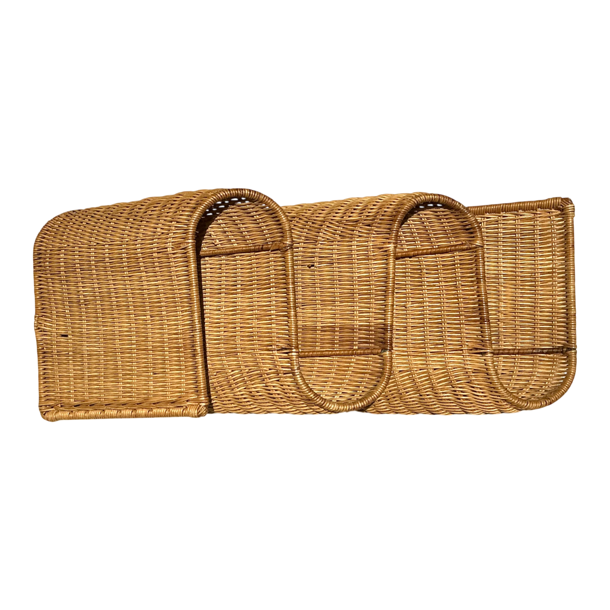 Vintage Woven Rattan Wall Sculpture
