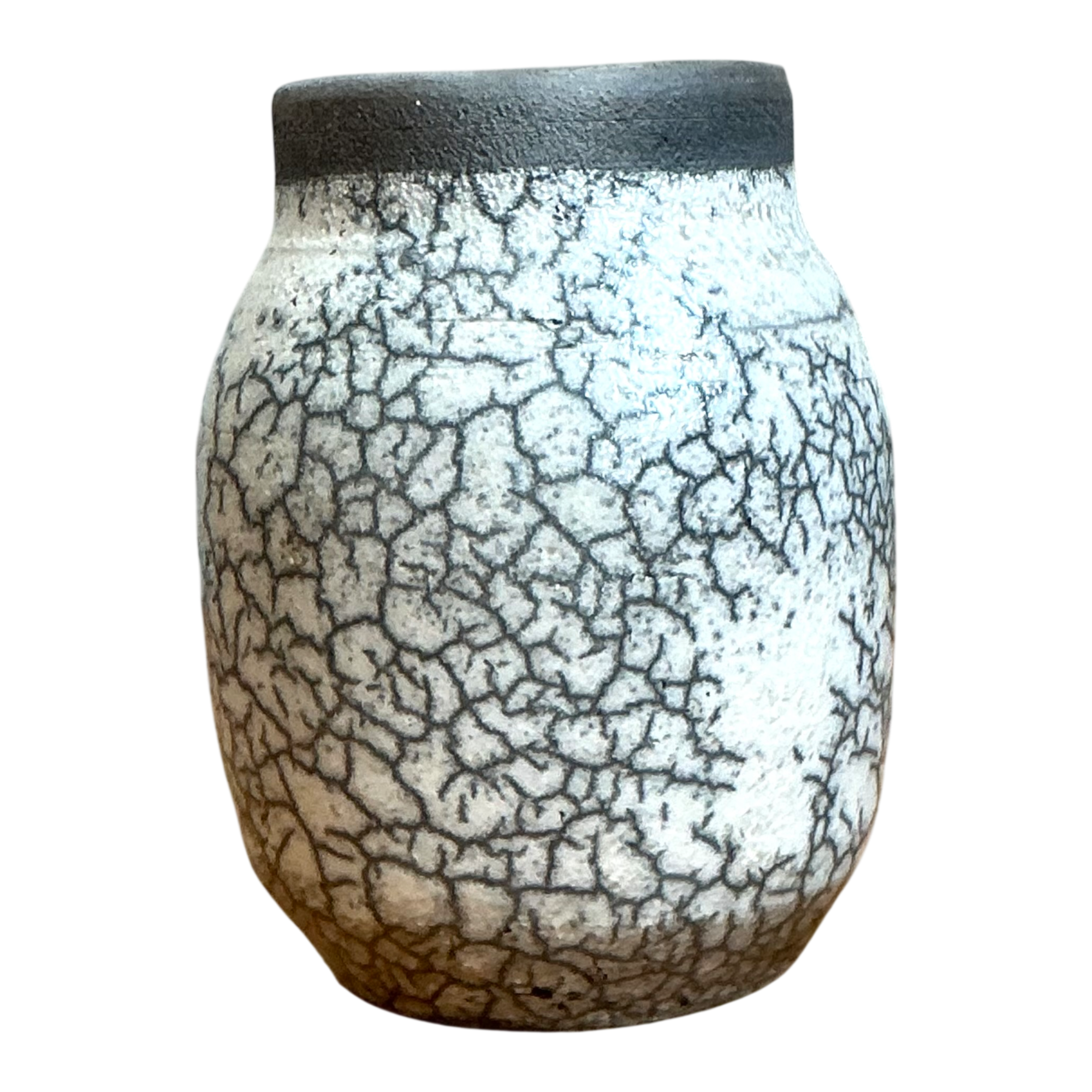 Vintage Crackle Glazed Ceramic Vase — additional photo 1