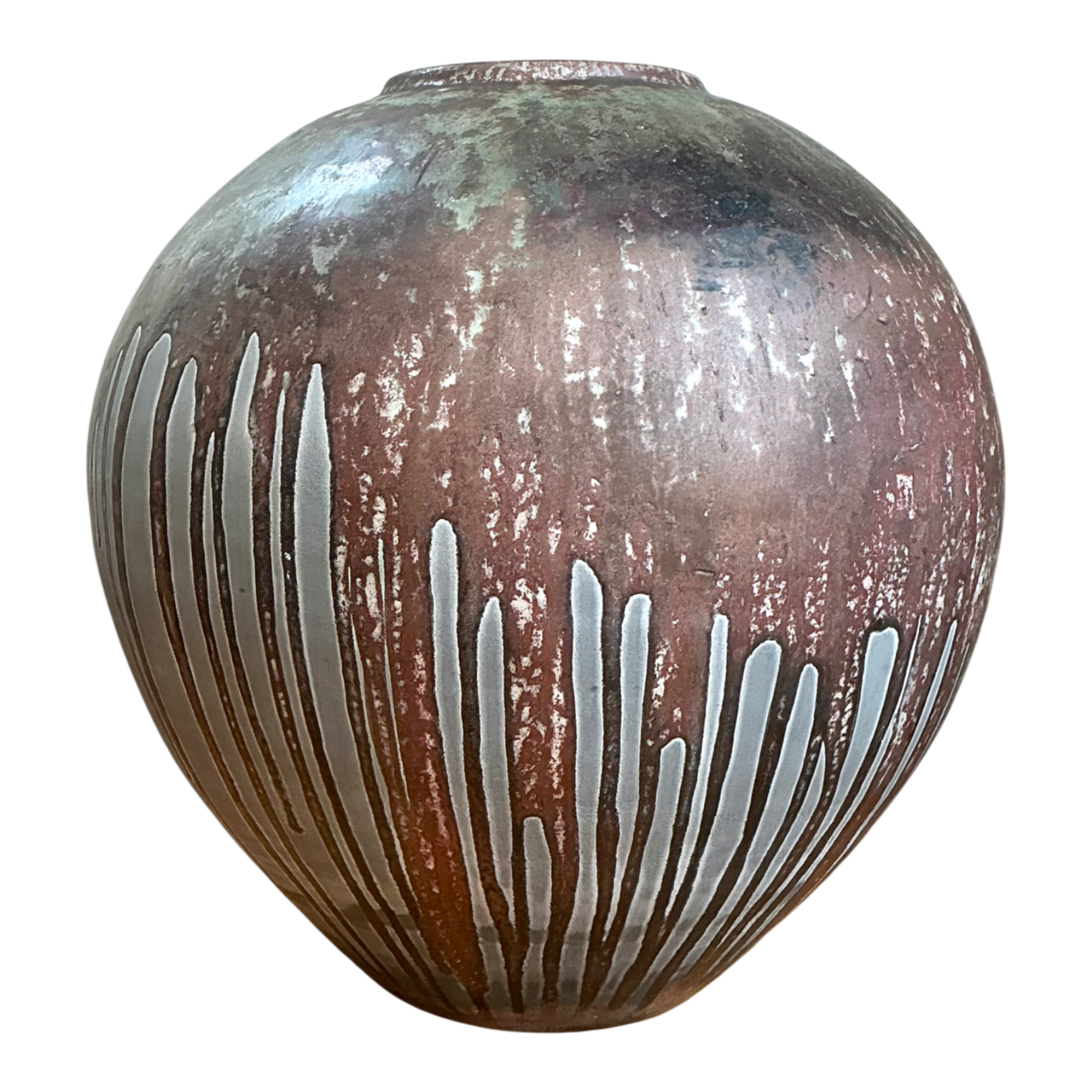 Vintage Monumental Glazed Studio Pottery Vase — additional photo 1