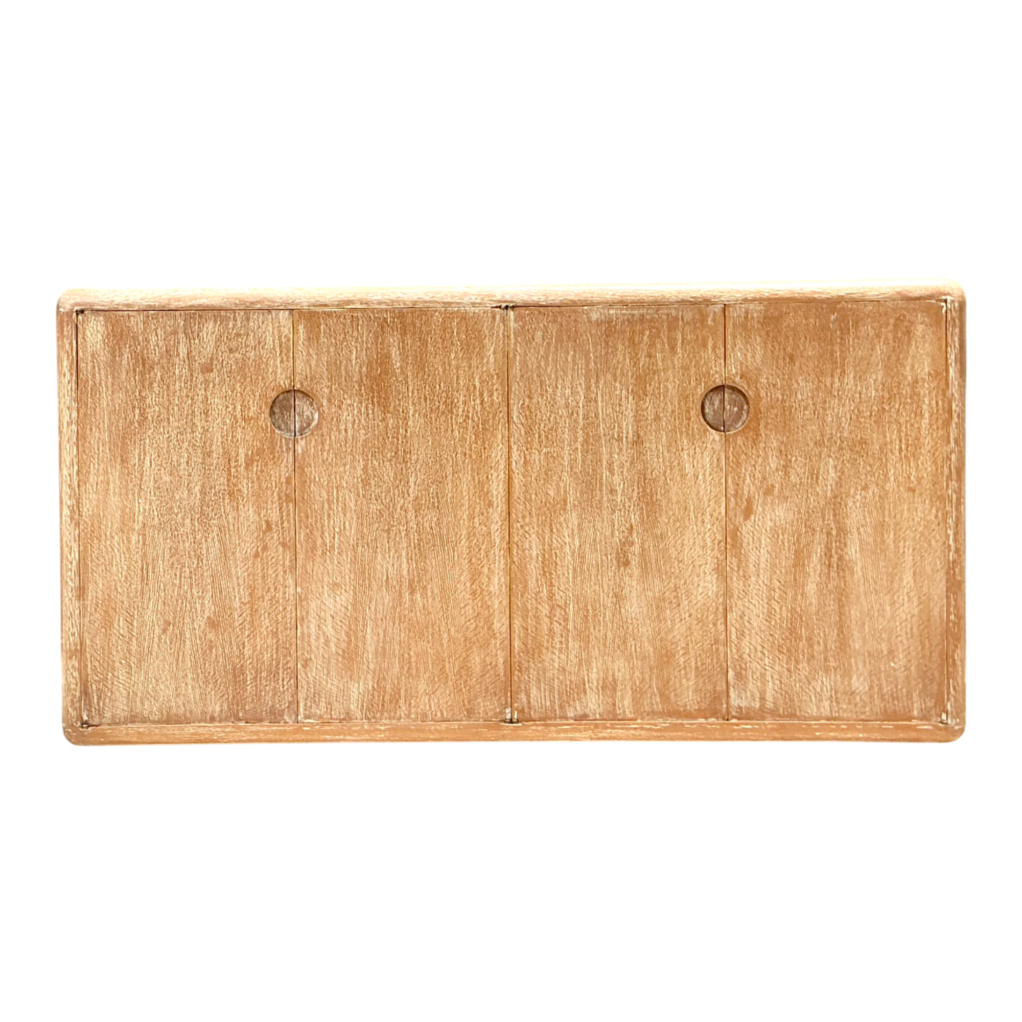 Vintage Minimalist Washed Wood Credenza — additional photo 1